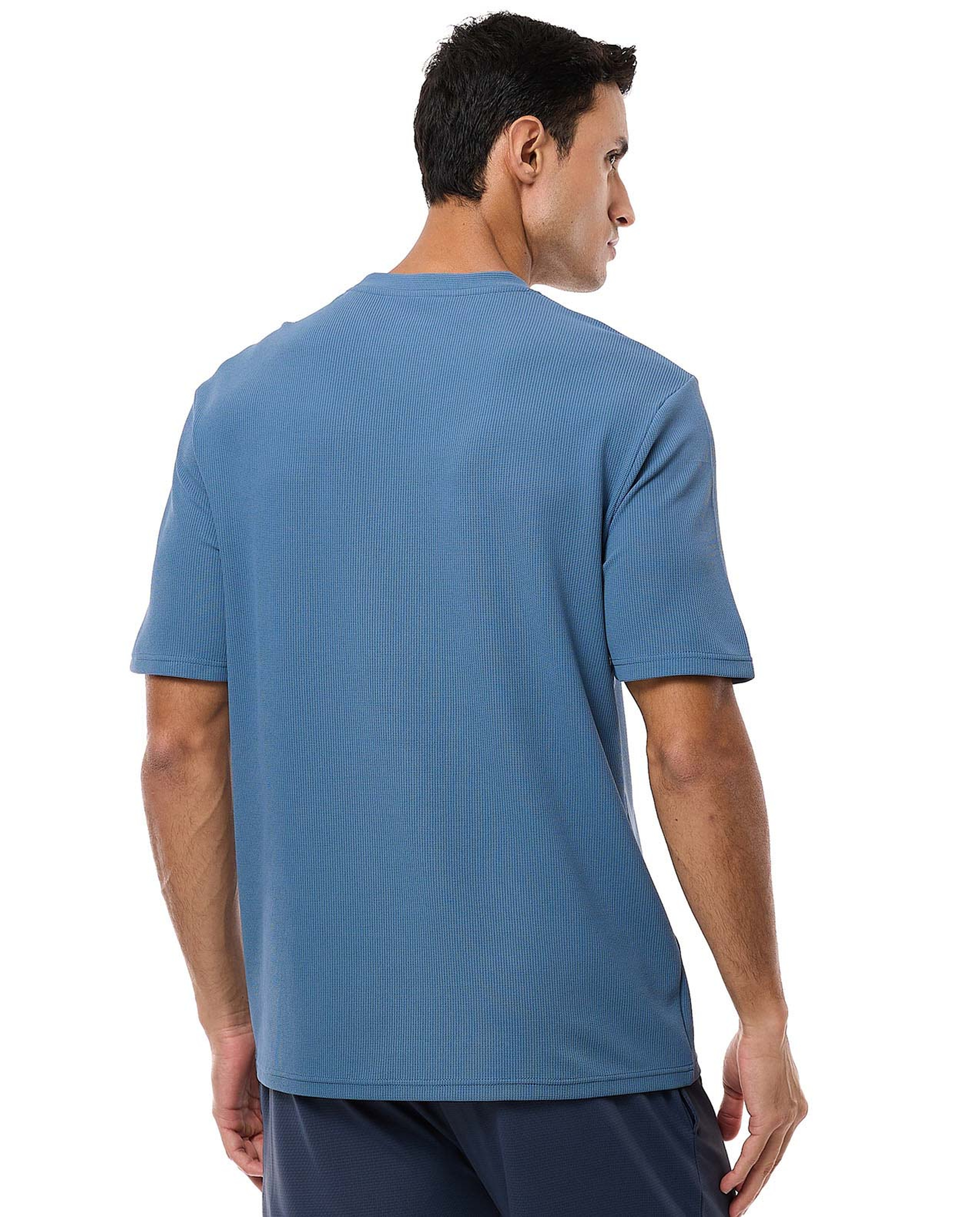 Ribbed T-Shirt with Crew Neck and Short Sleeves