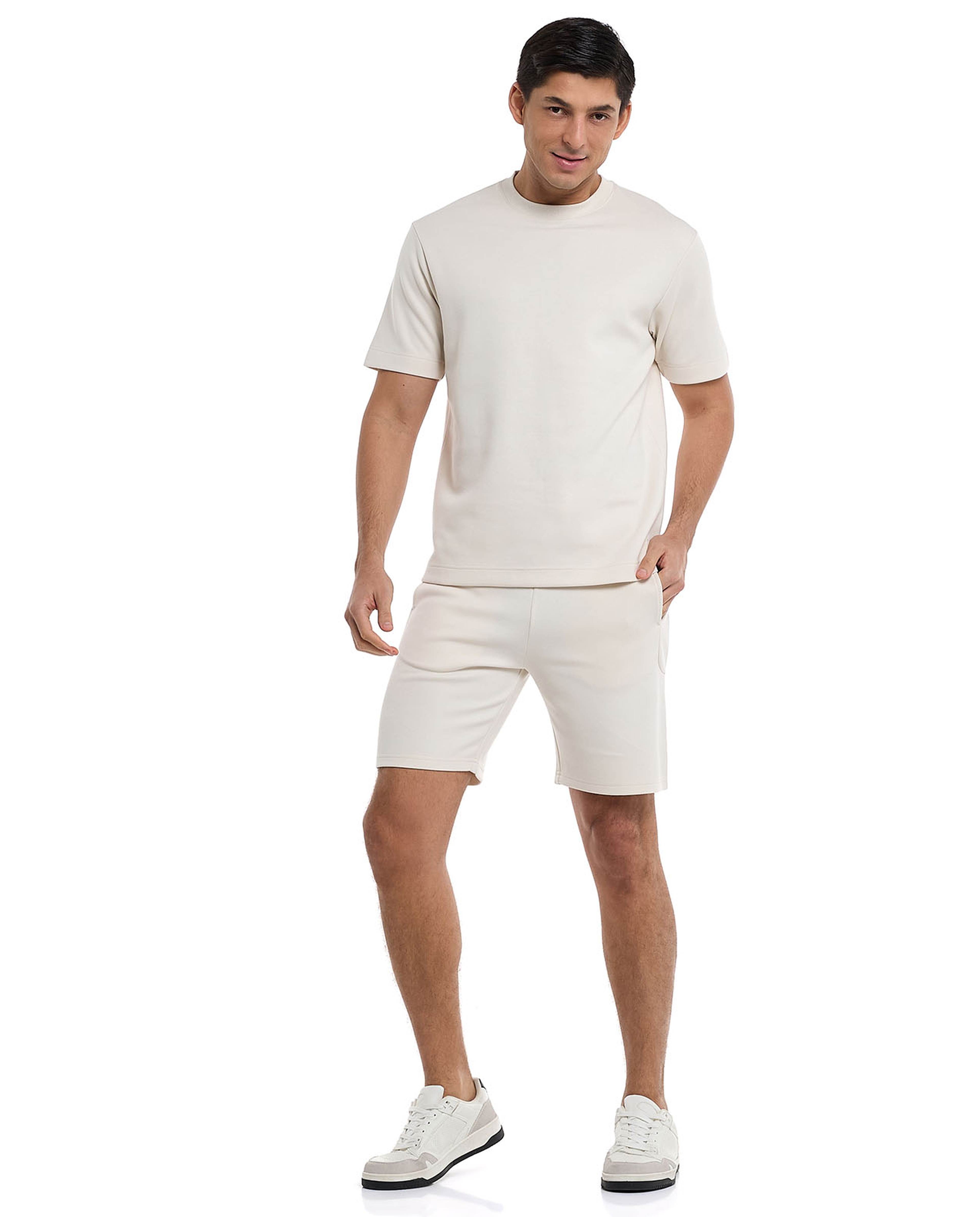 Knitted Shorts with Drawstring Waist