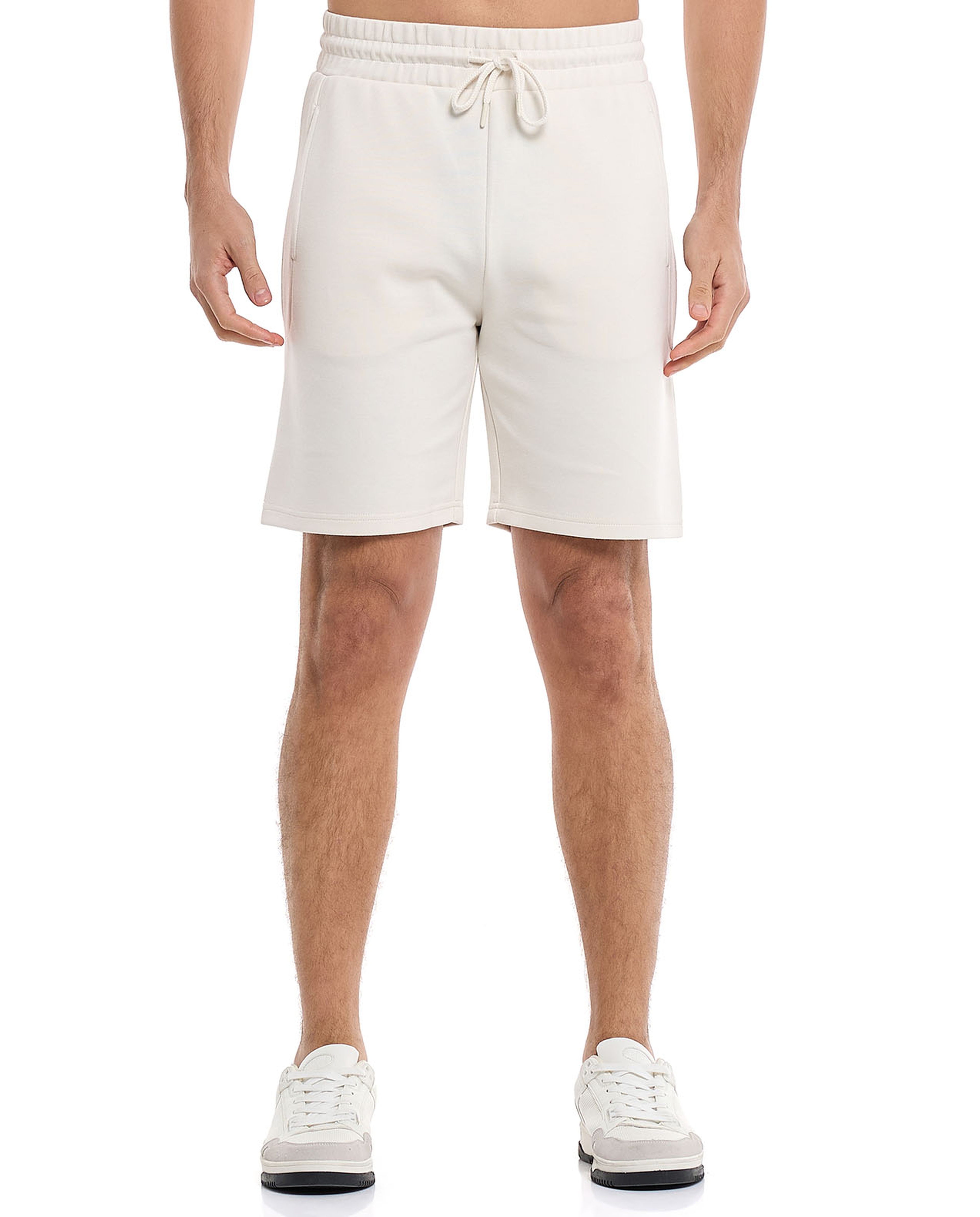 Knitted Shorts with Drawstring Waist