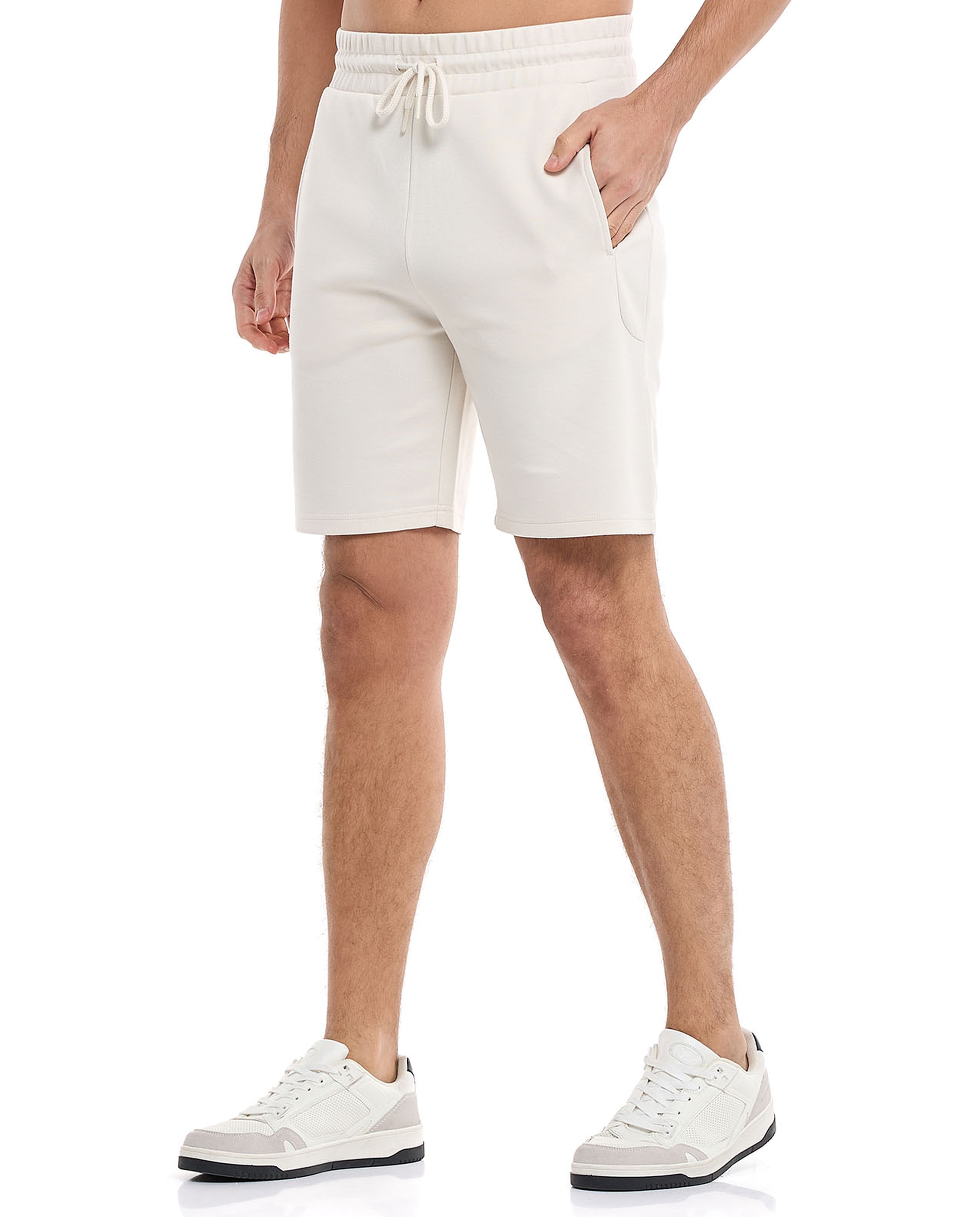 Knitted Shorts with Drawstring Waist