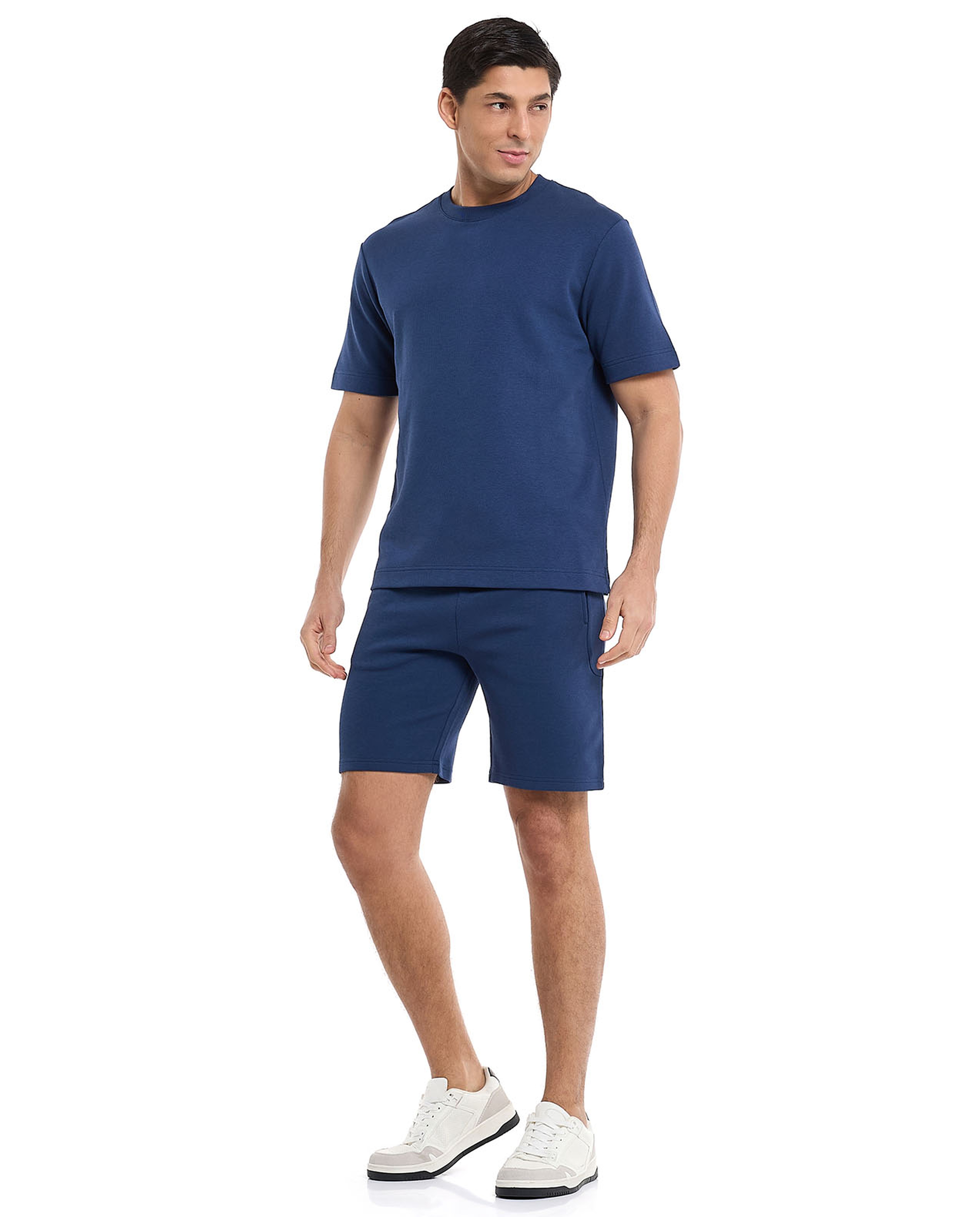 Knitted Shorts with Drawstring Waist