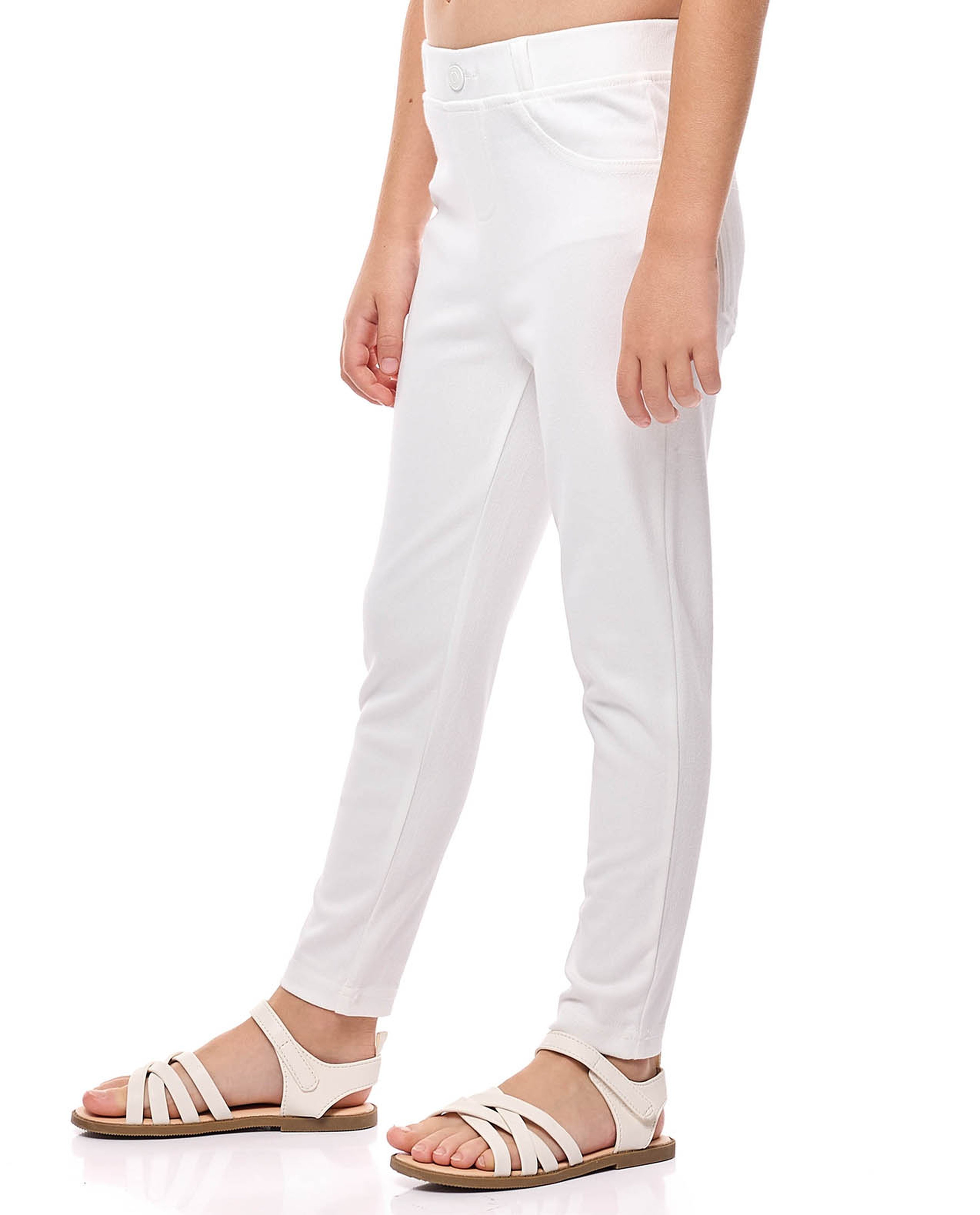 بنطال سادة برباط على الخصر