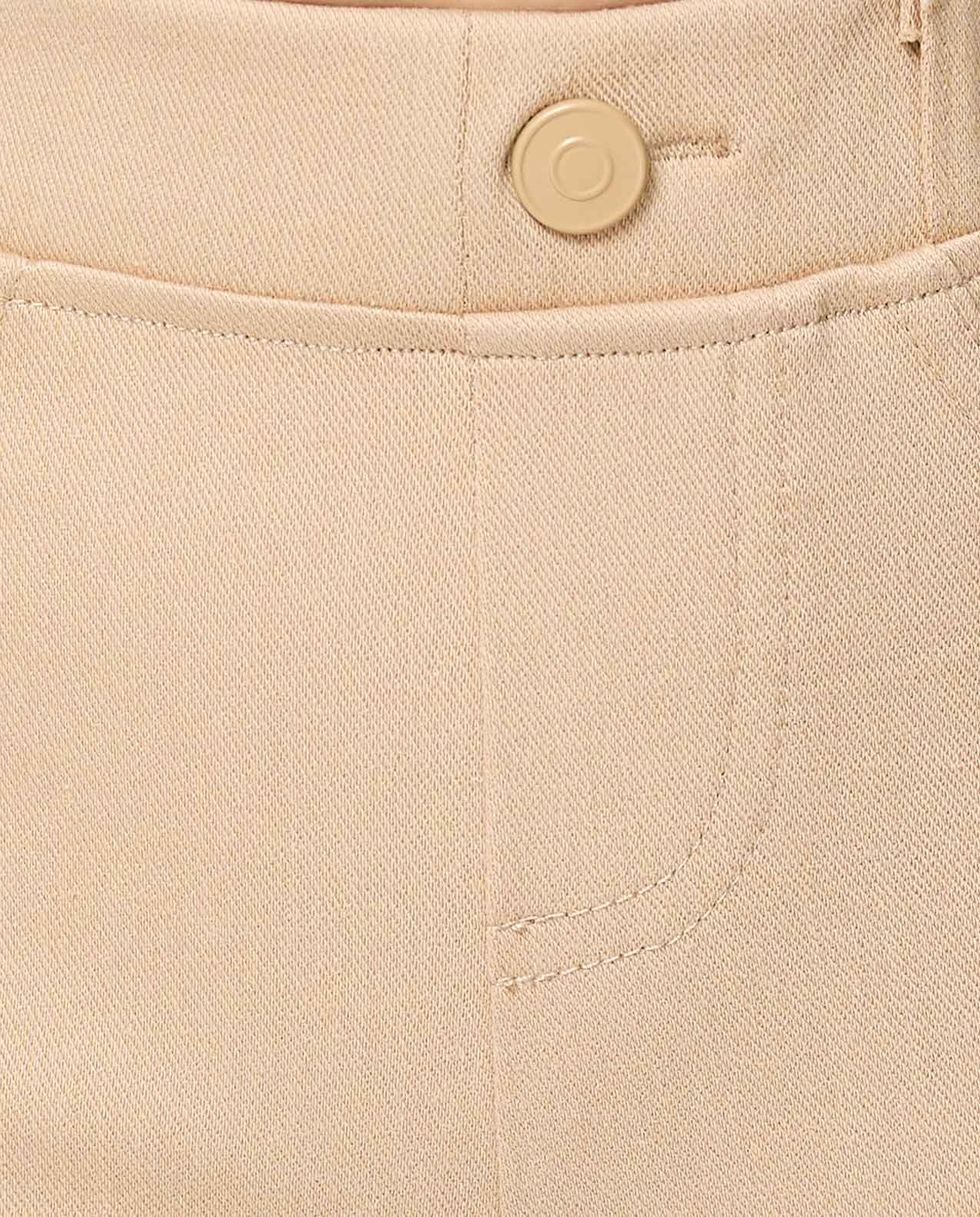 Solid Skinny Fit Pants with Elastic Waist