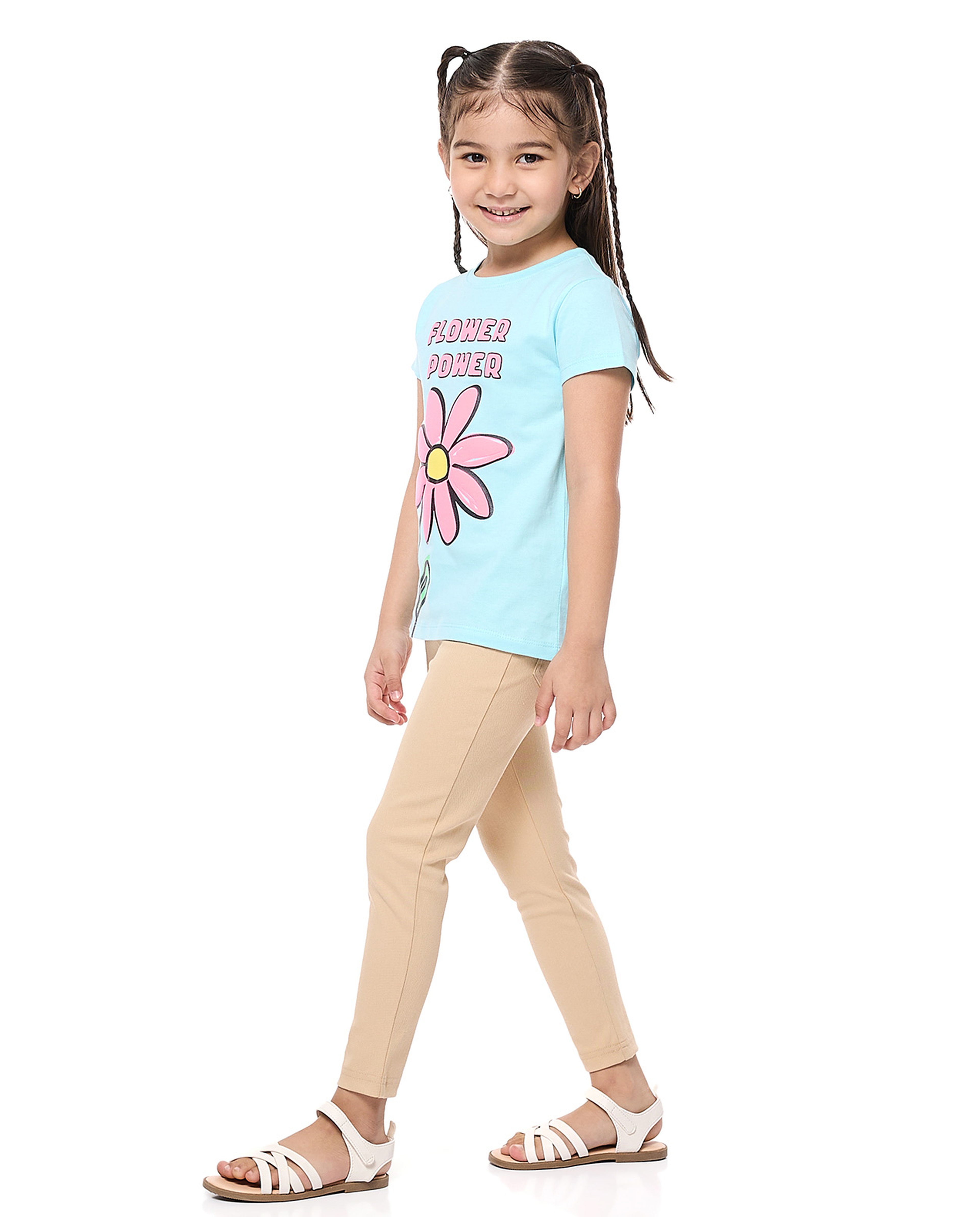 Solid Skinny Fit Pants with Elastic Waist