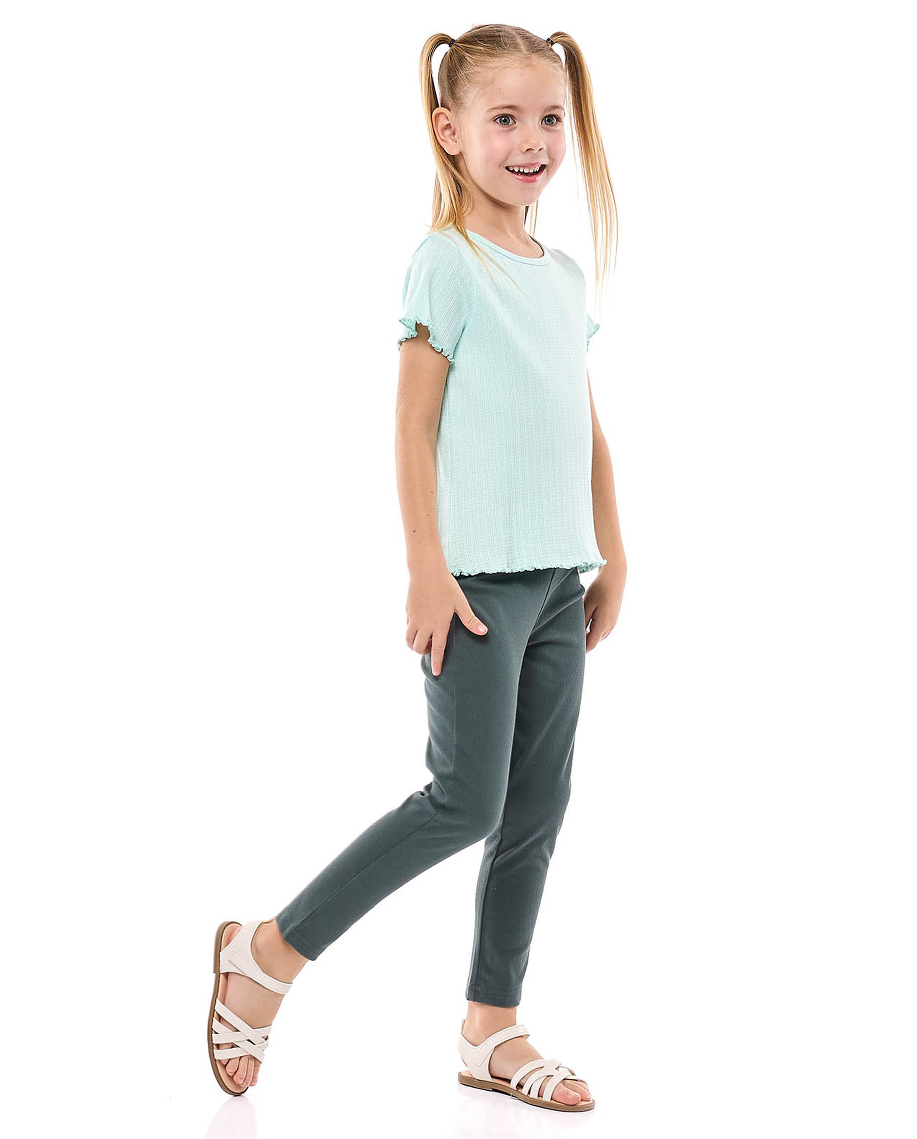 Solid Skinny Fit Pants with Elastic Waist