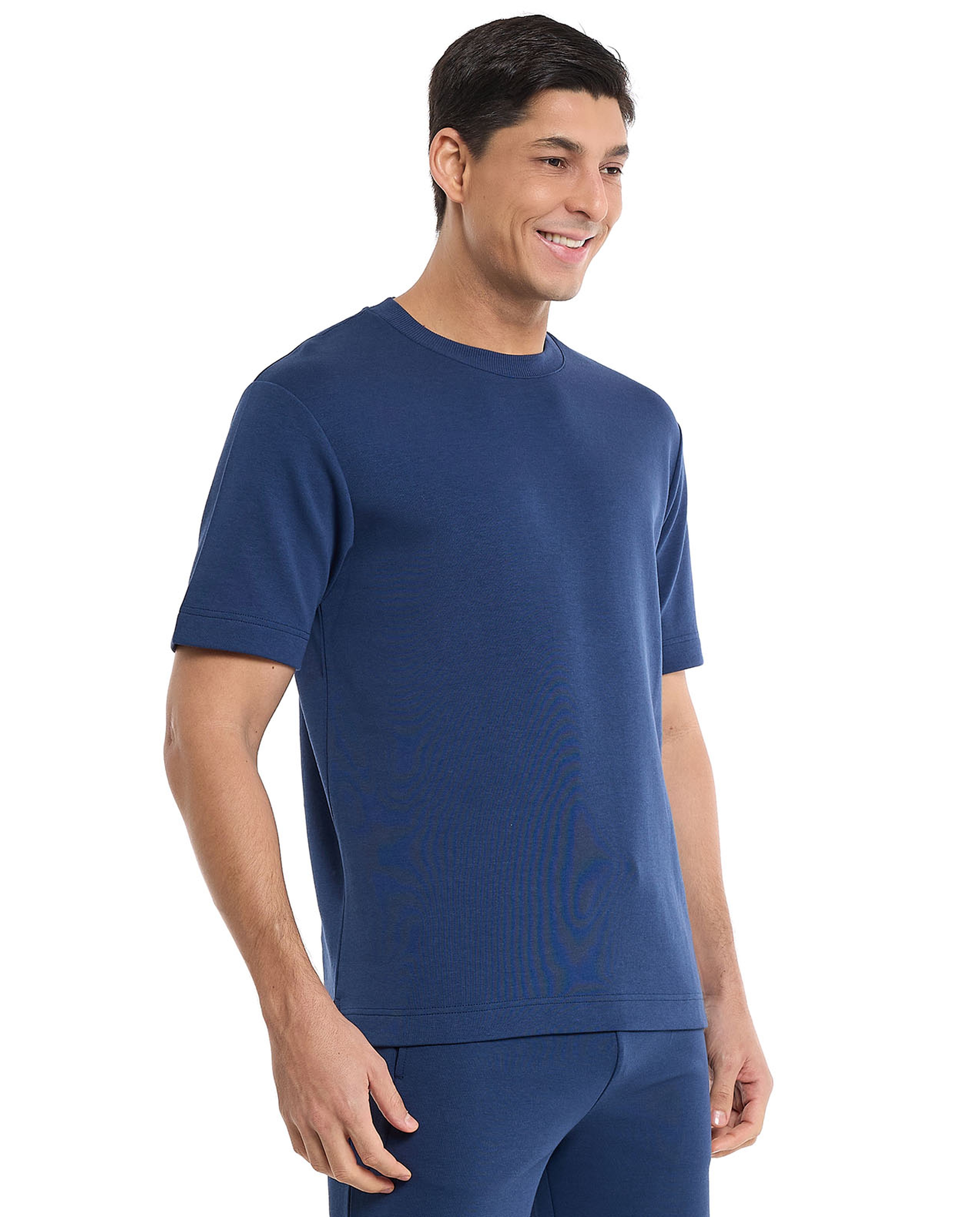 Solid T-Shirt with Crew Neck and Short Sleeves