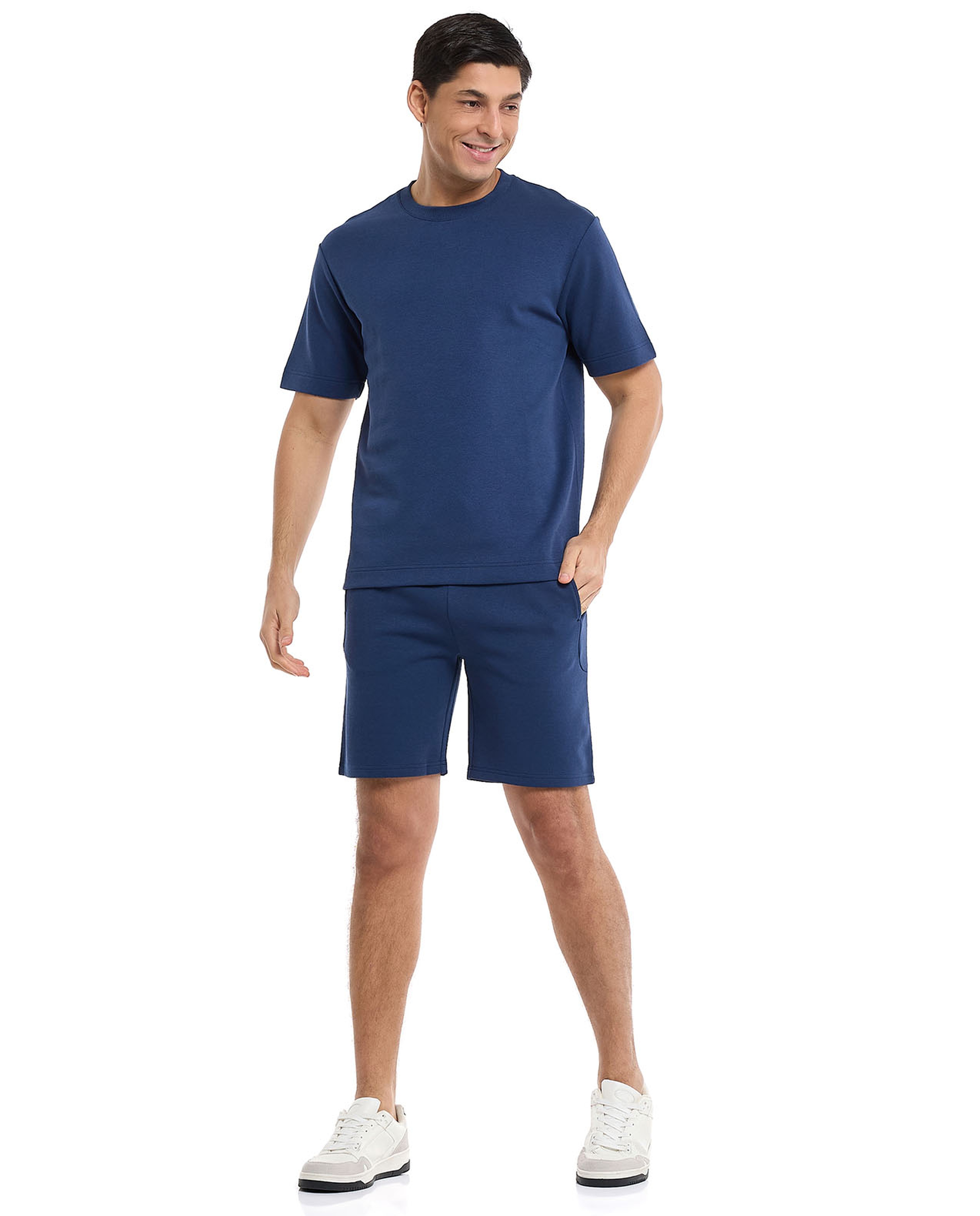 Solid T-Shirt with Crew Neck and Short Sleeves