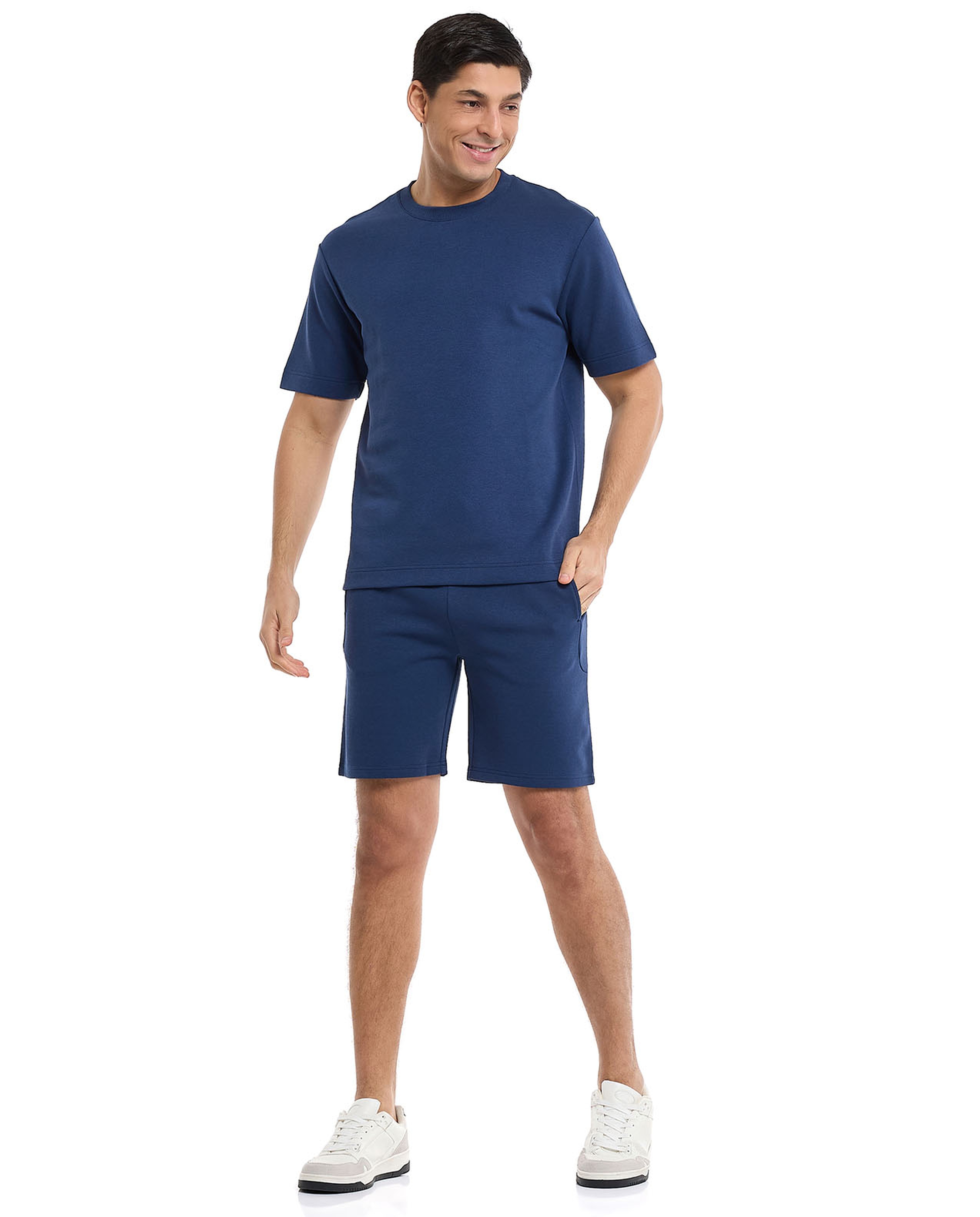 Solid T-Shirt with Crew Neck and Short Sleeves