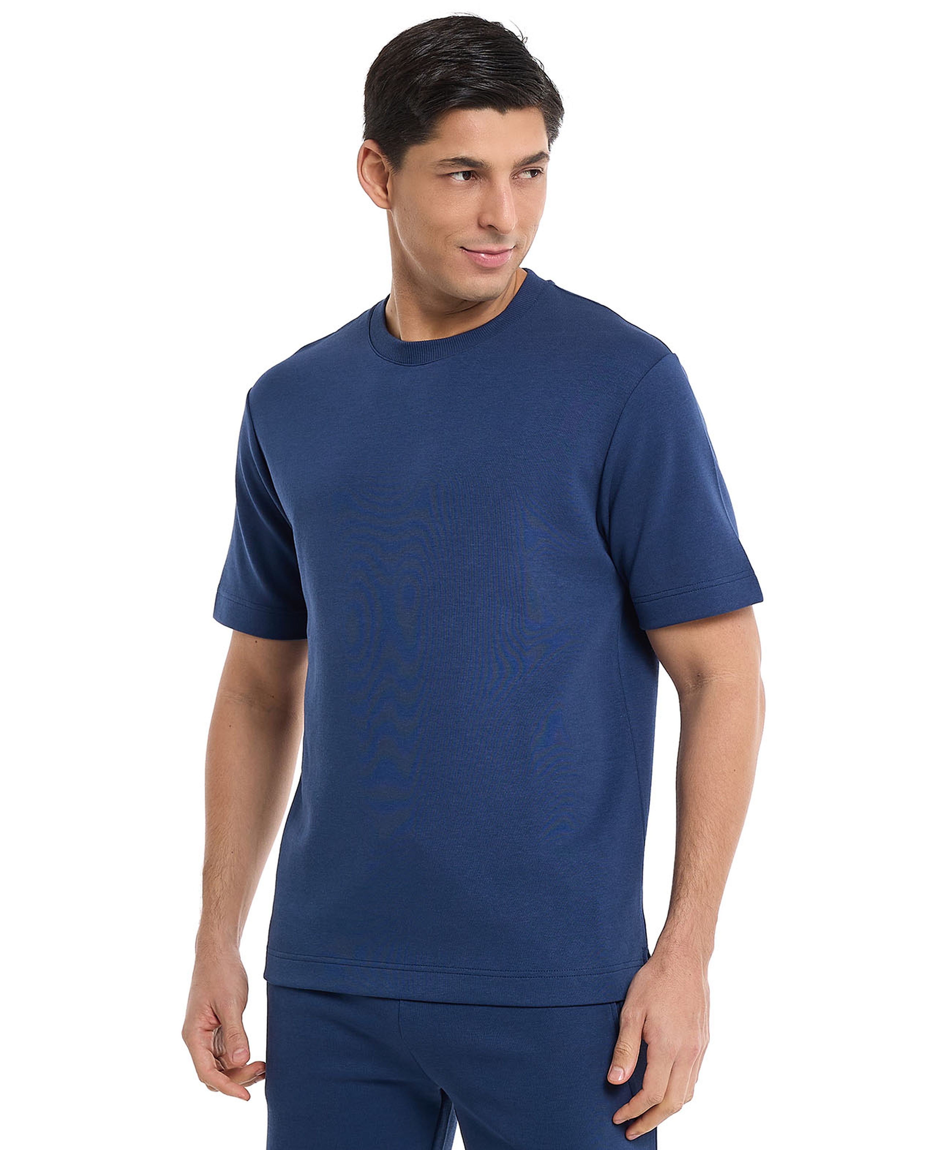 Solid T-Shirt with Crew Neck and Short Sleeves