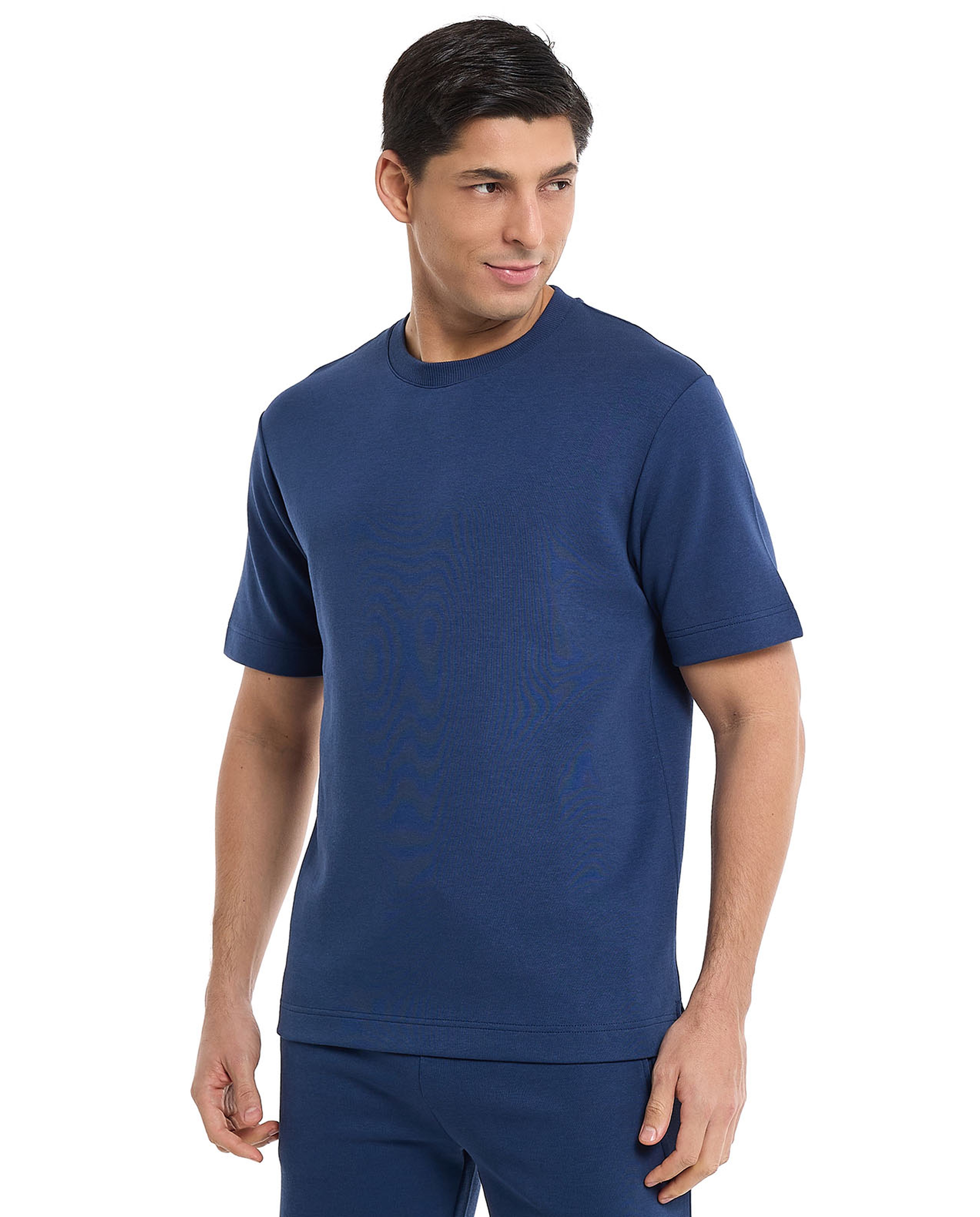 Solid T-Shirt with Crew Neck and Short Sleeves