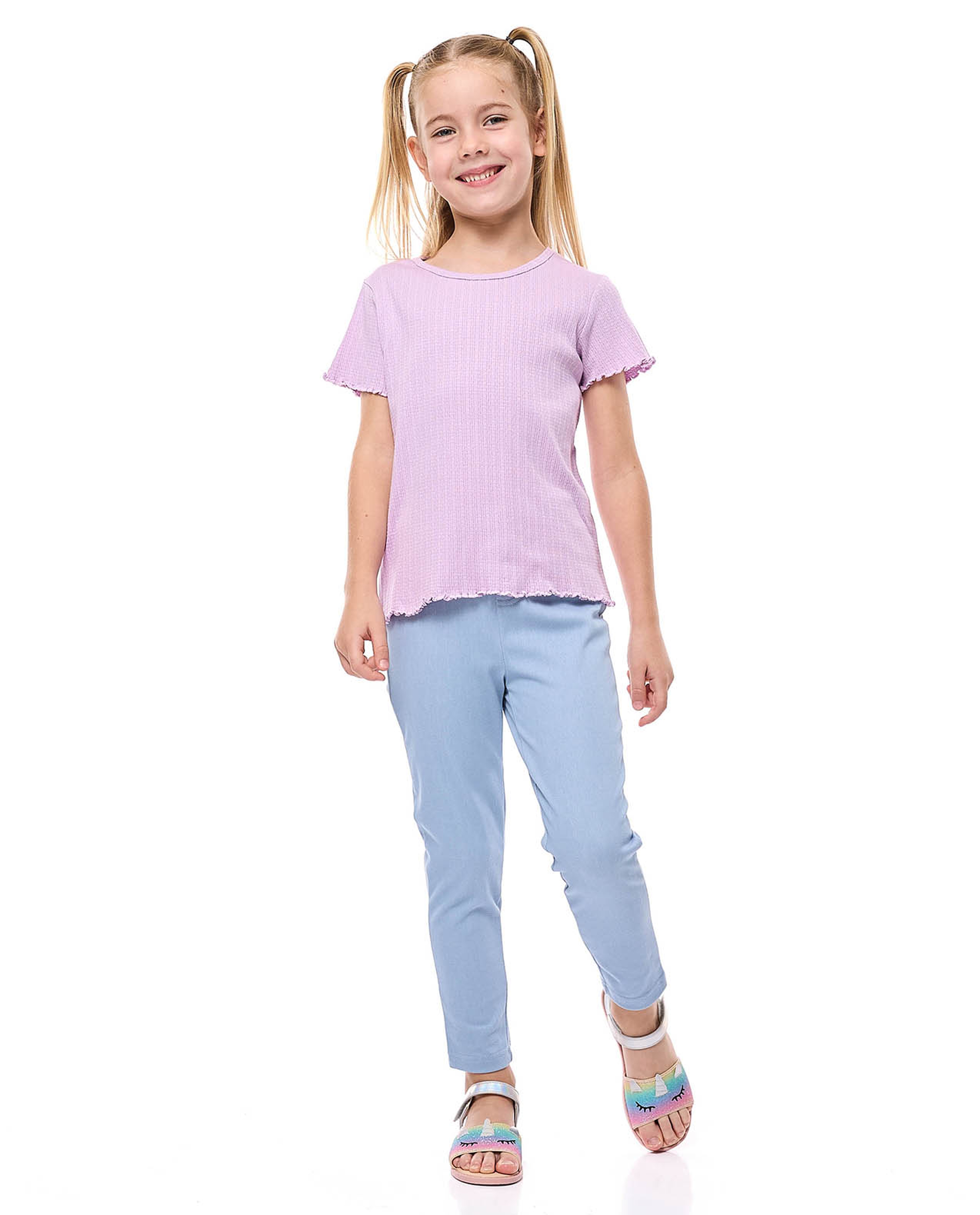 Solid Skinny Fit Pants with Elastic Waist