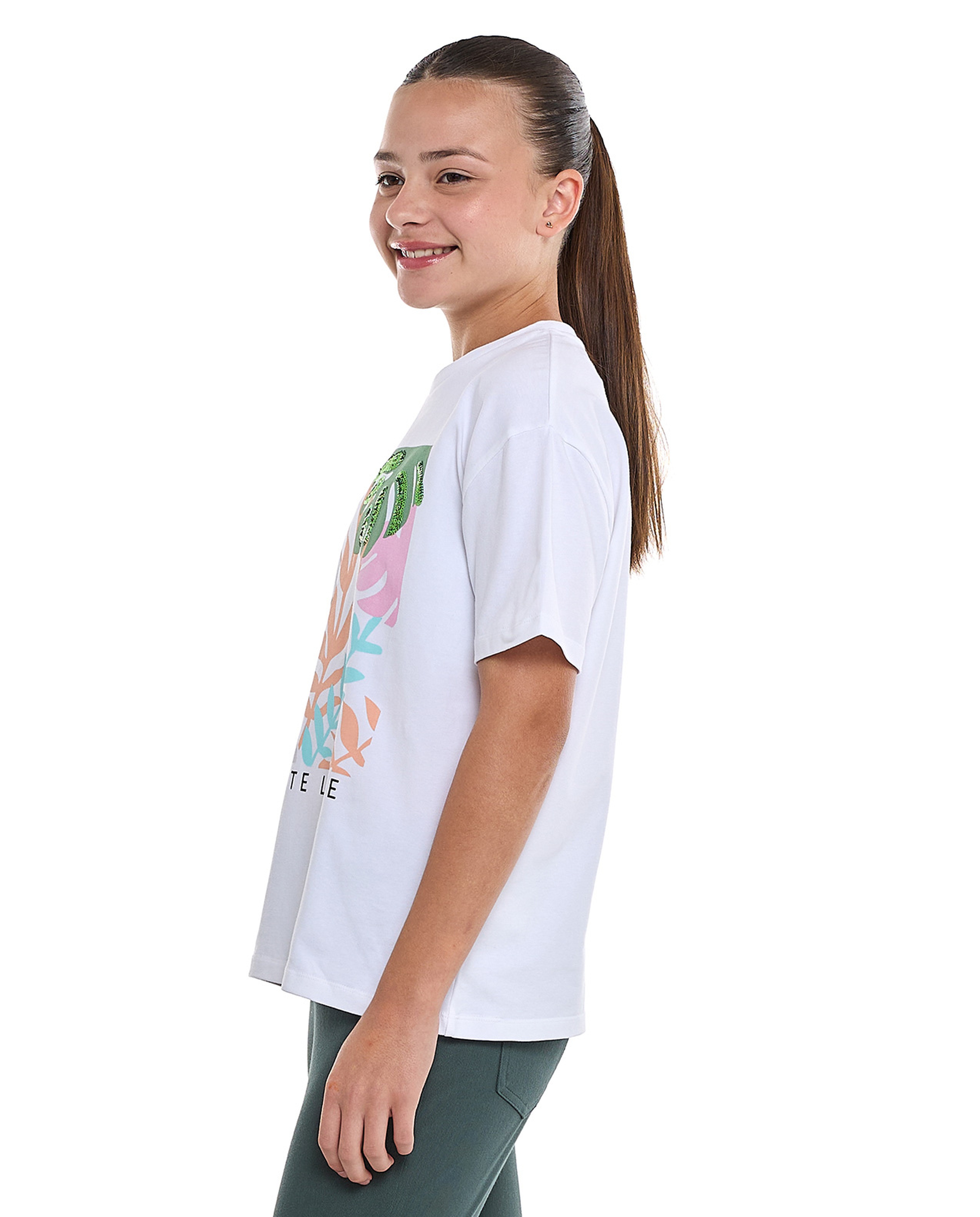 Printed T-Shirt with Crew Neck and Short Sleeves