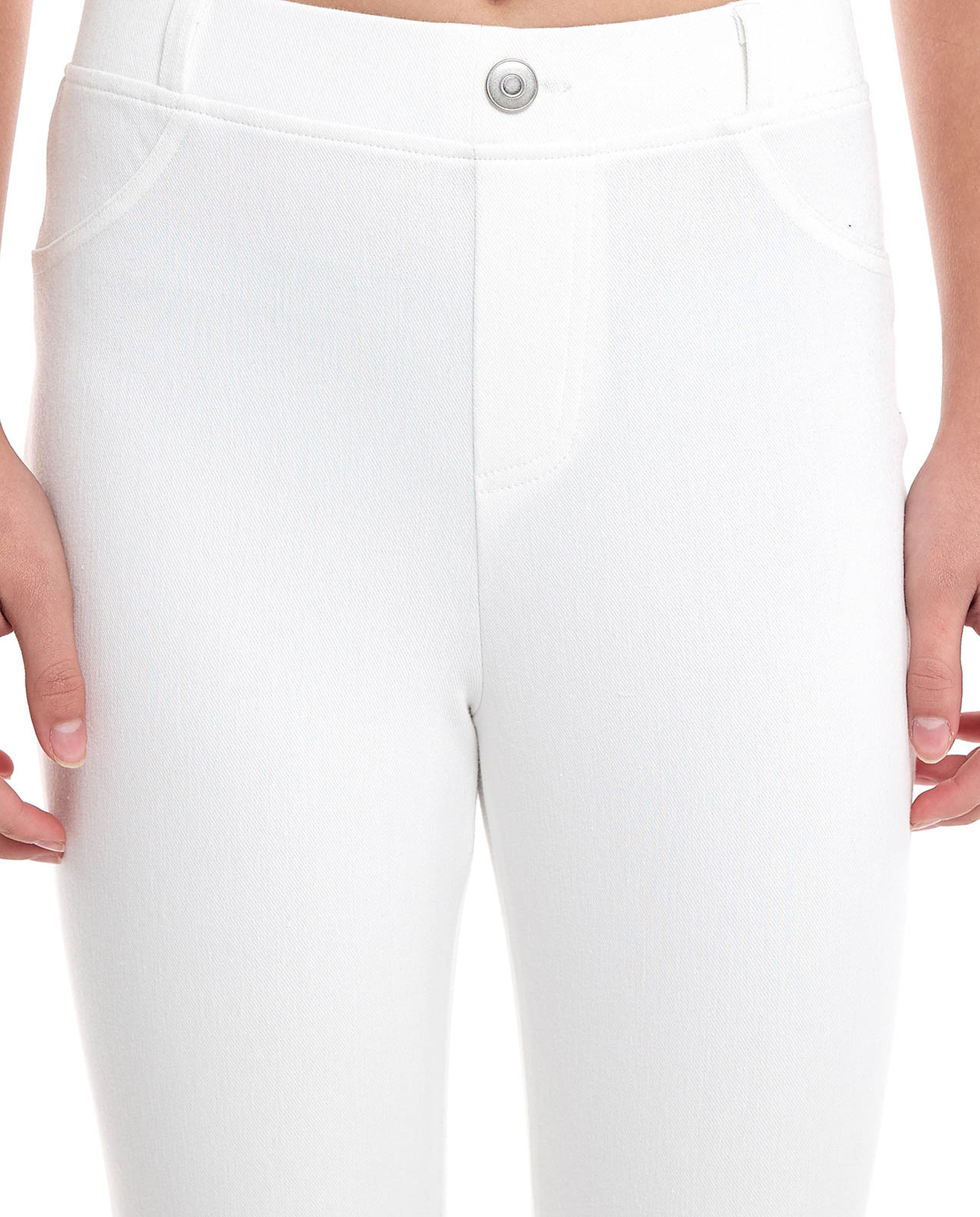 Solid Skinny Fit Pants with Elastic Waist