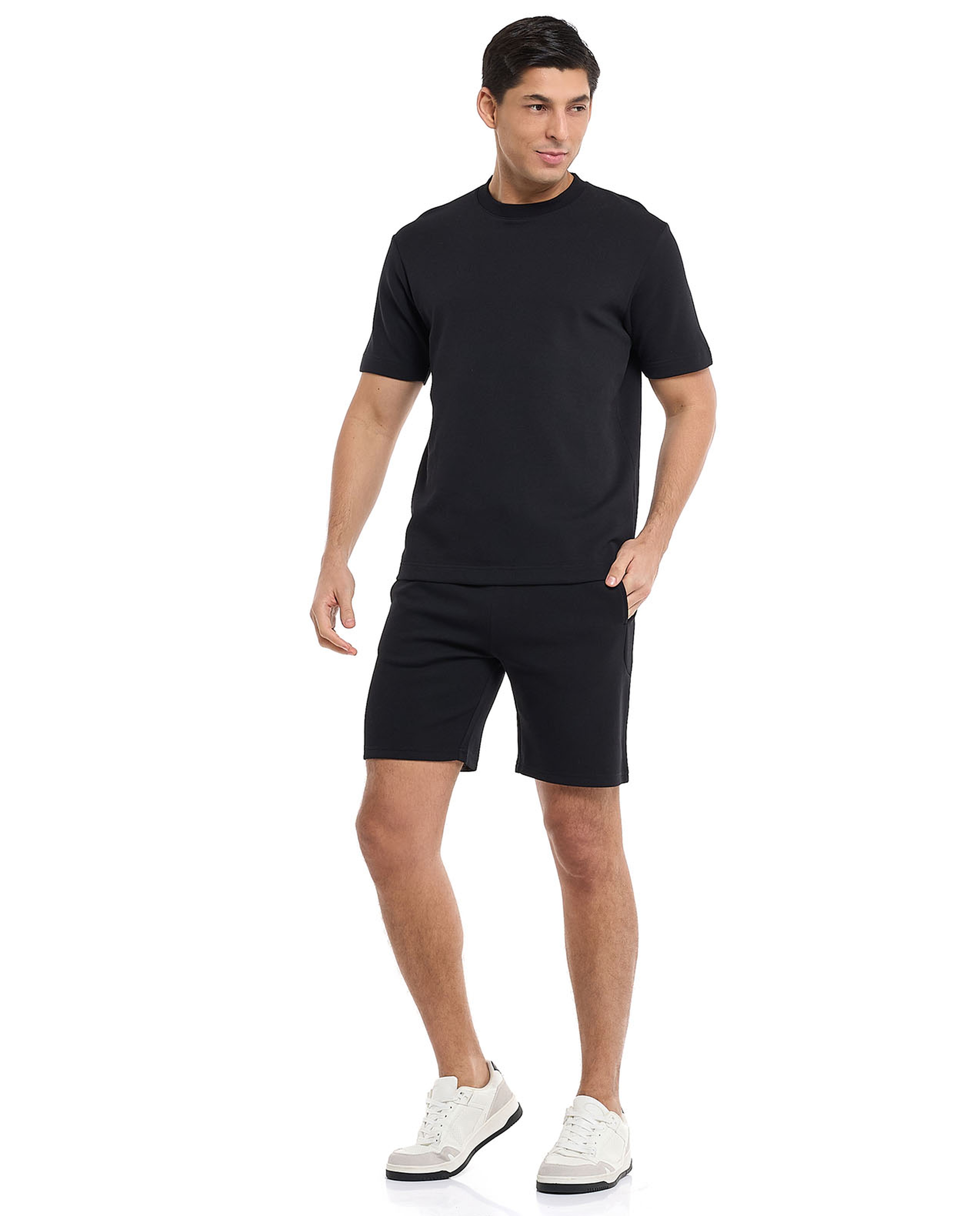 Knitted Shorts with Drawstring Waist