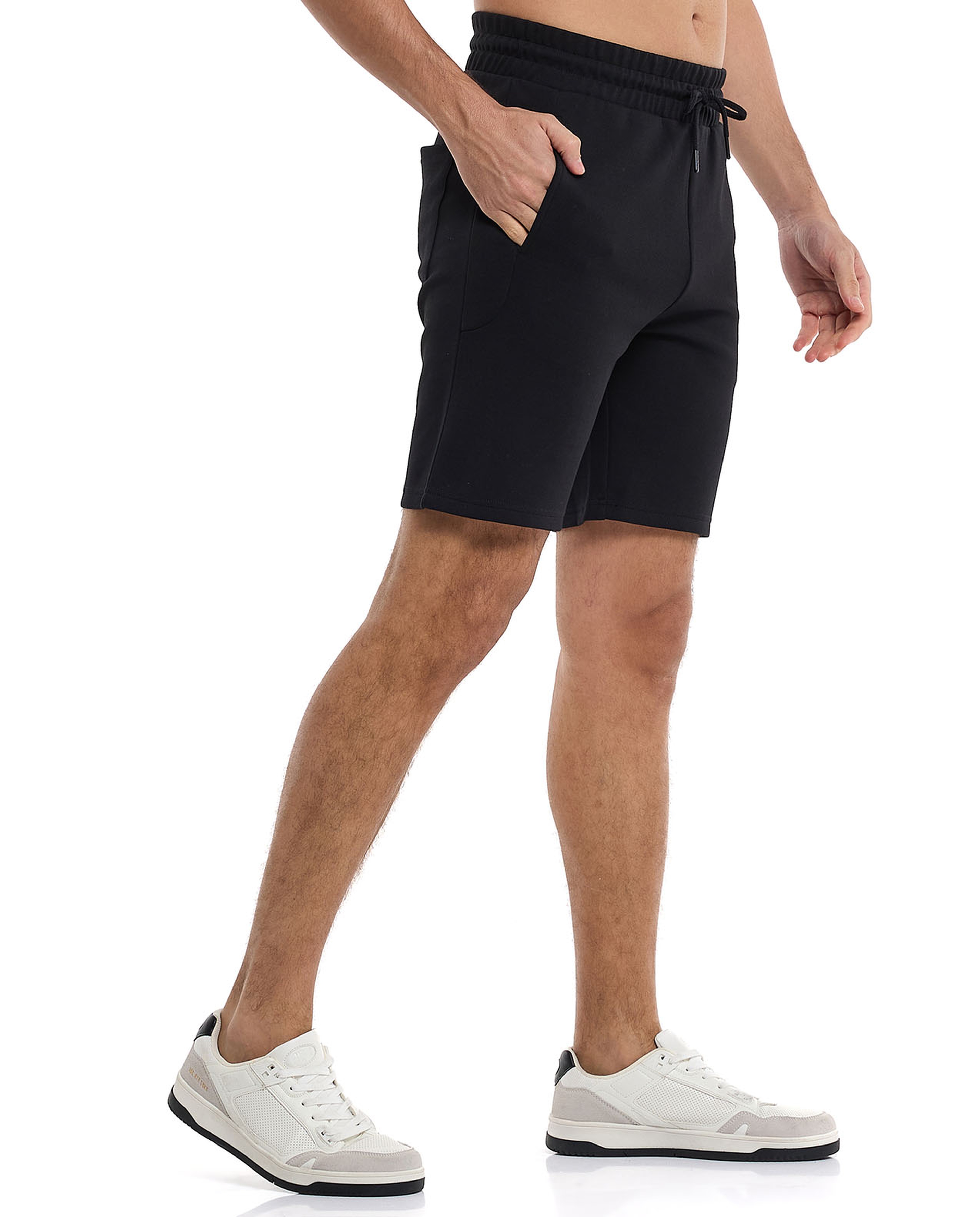 Knitted Shorts with Drawstring Waist