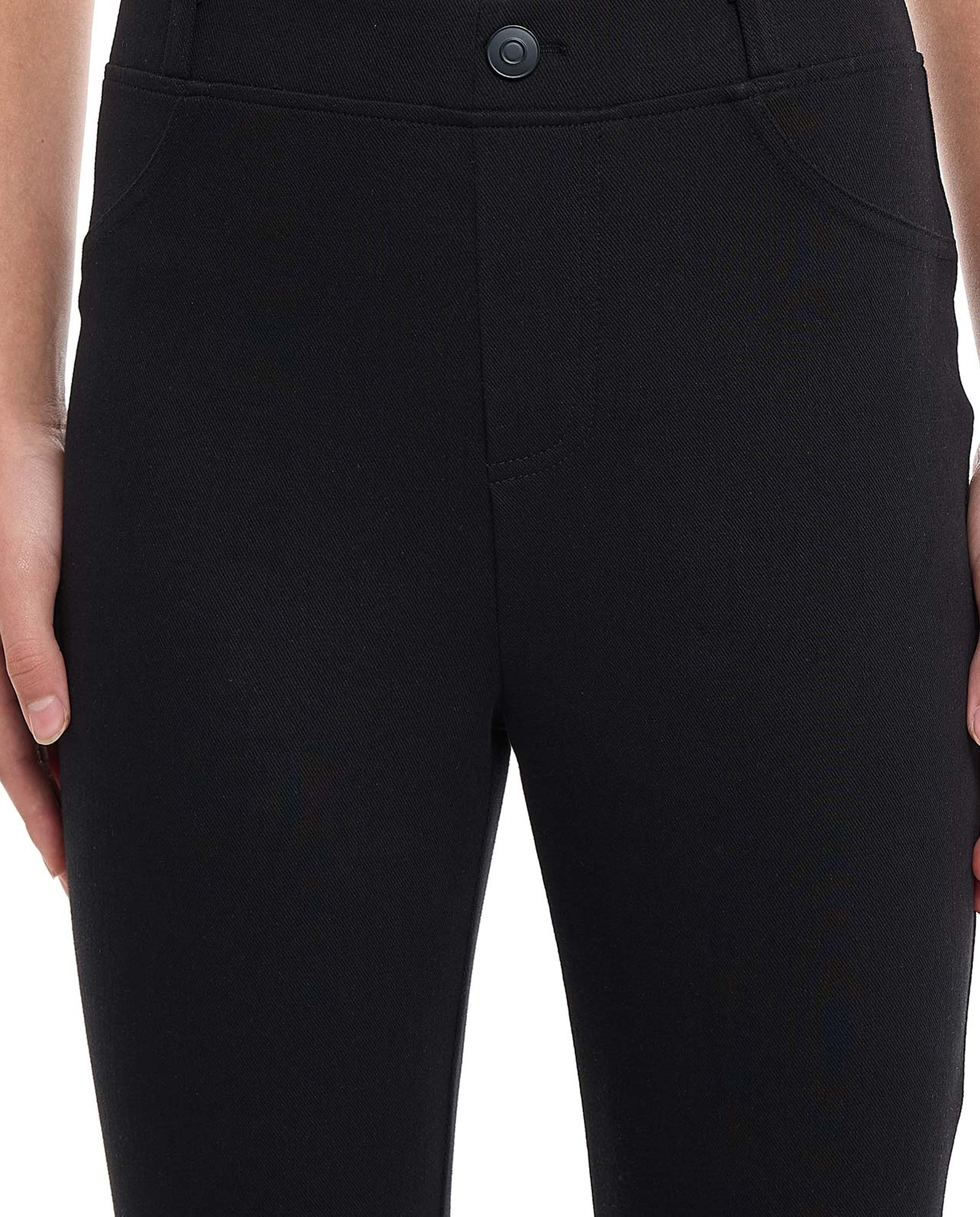 Solid Skinny Fit Pants with Elastic Waist