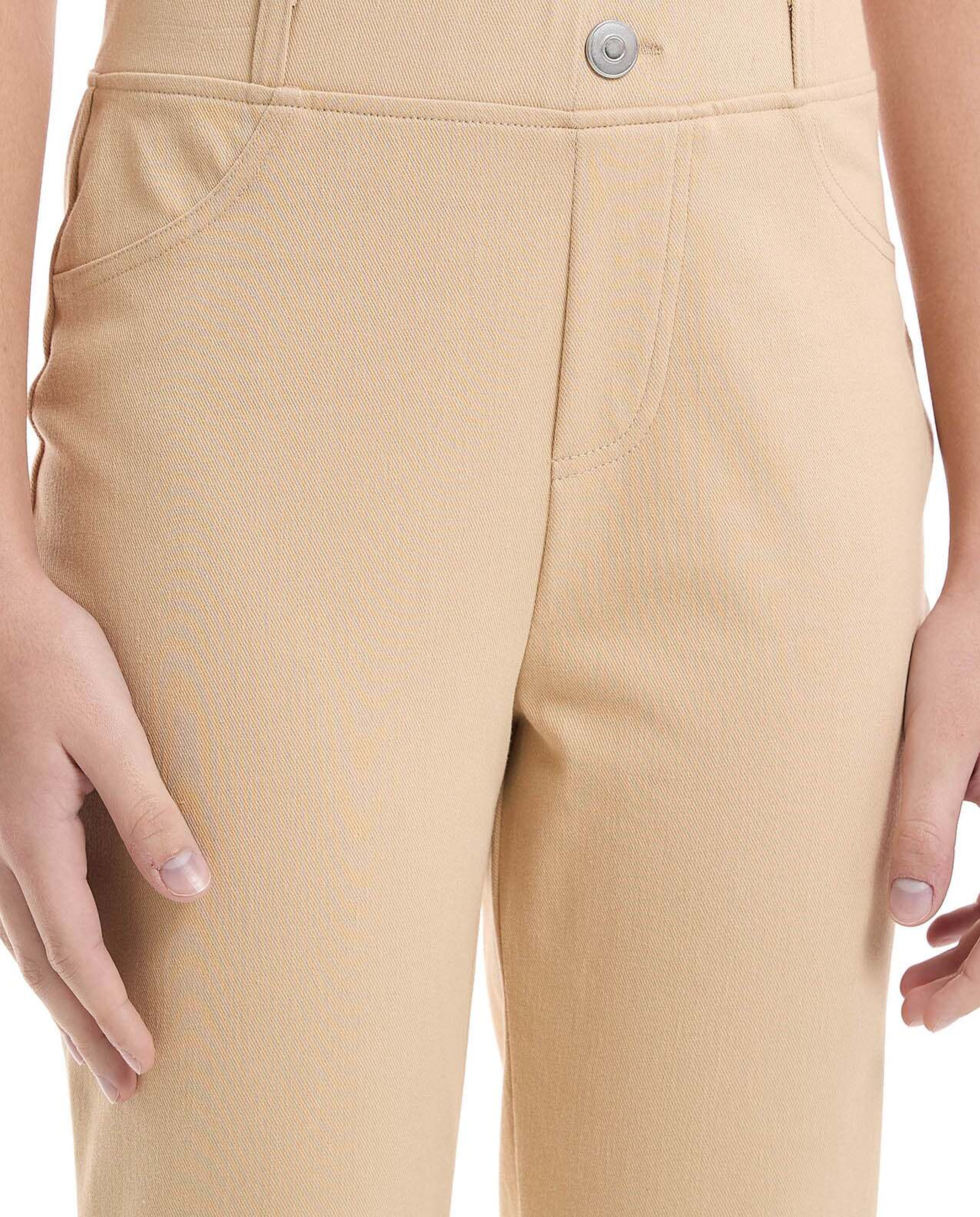 Solid Skinny Fit Pants with Elastic Waist