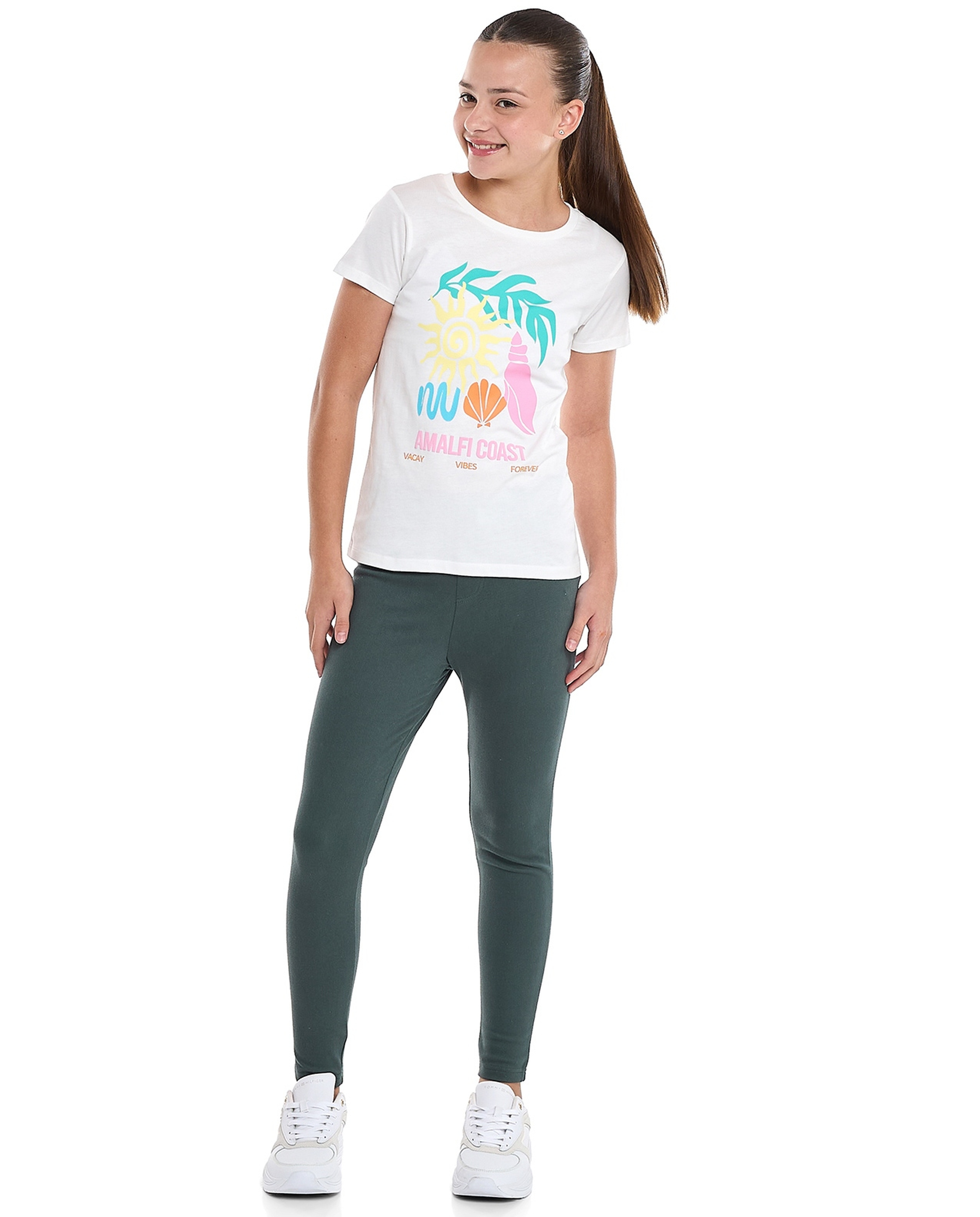 Printed T-Shirt with Crew Neck and Short Sleeves