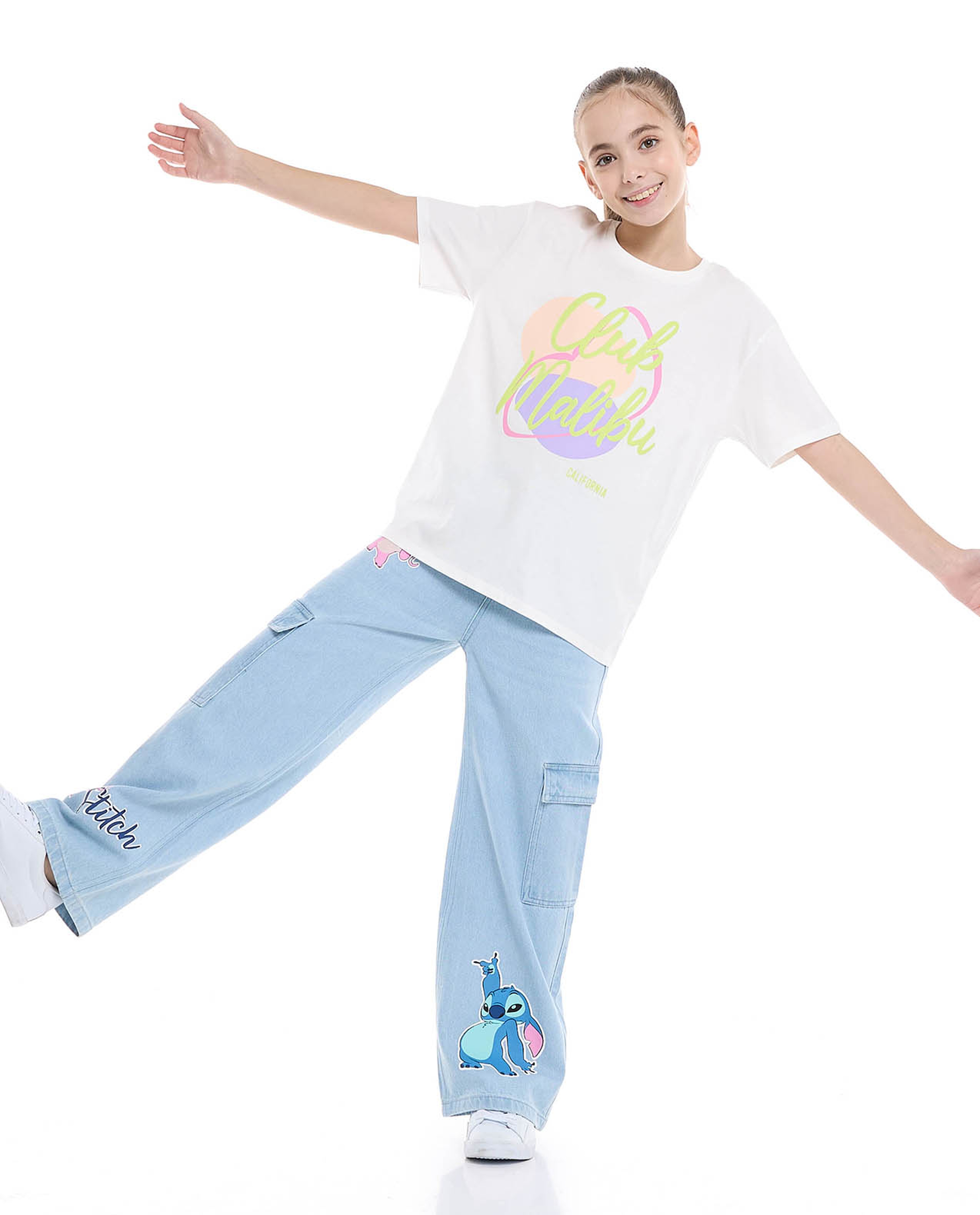 Printed T-Shirt with Crew Neck and Short Sleeves