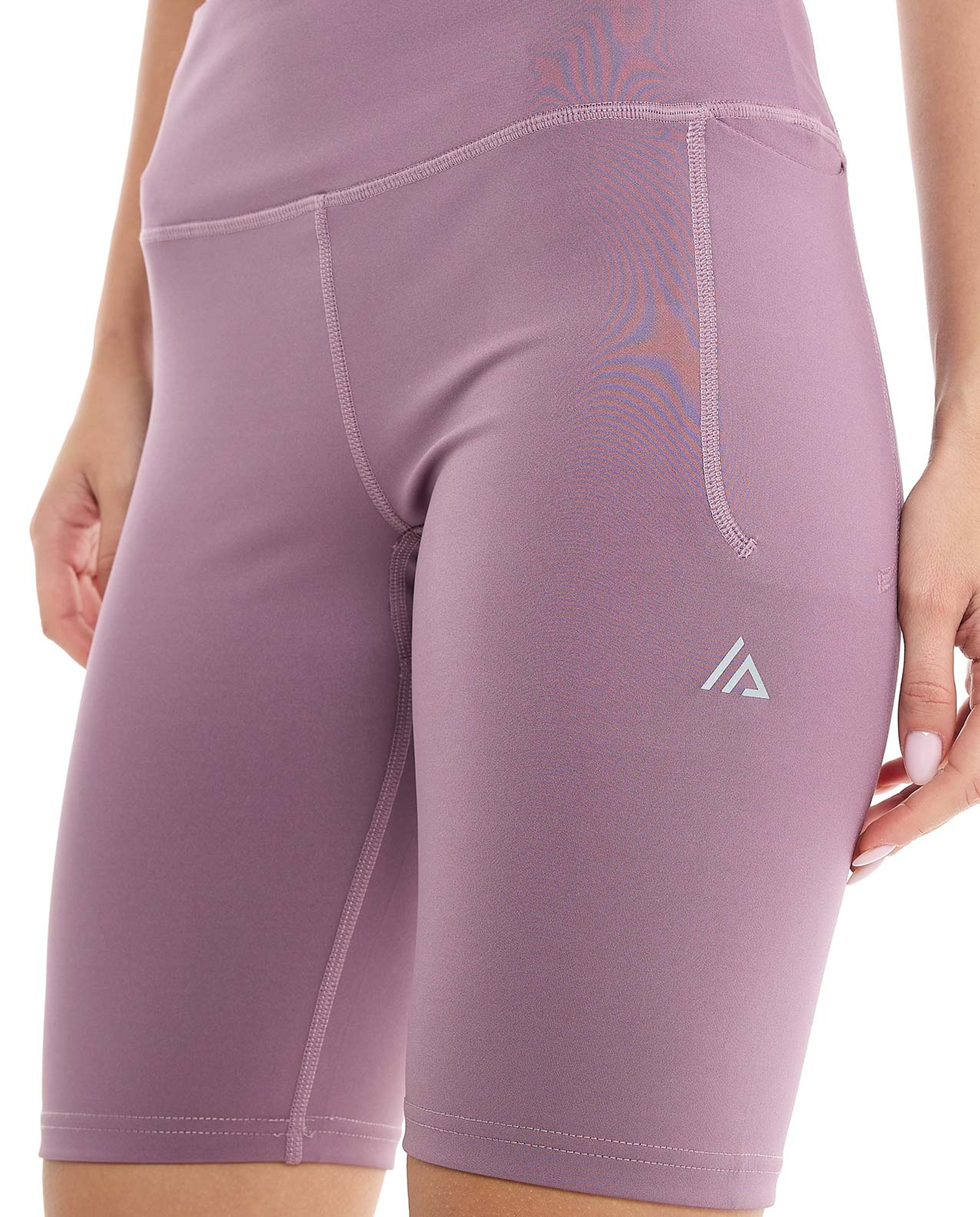 Solid Biker Shorts with Elastic Waist