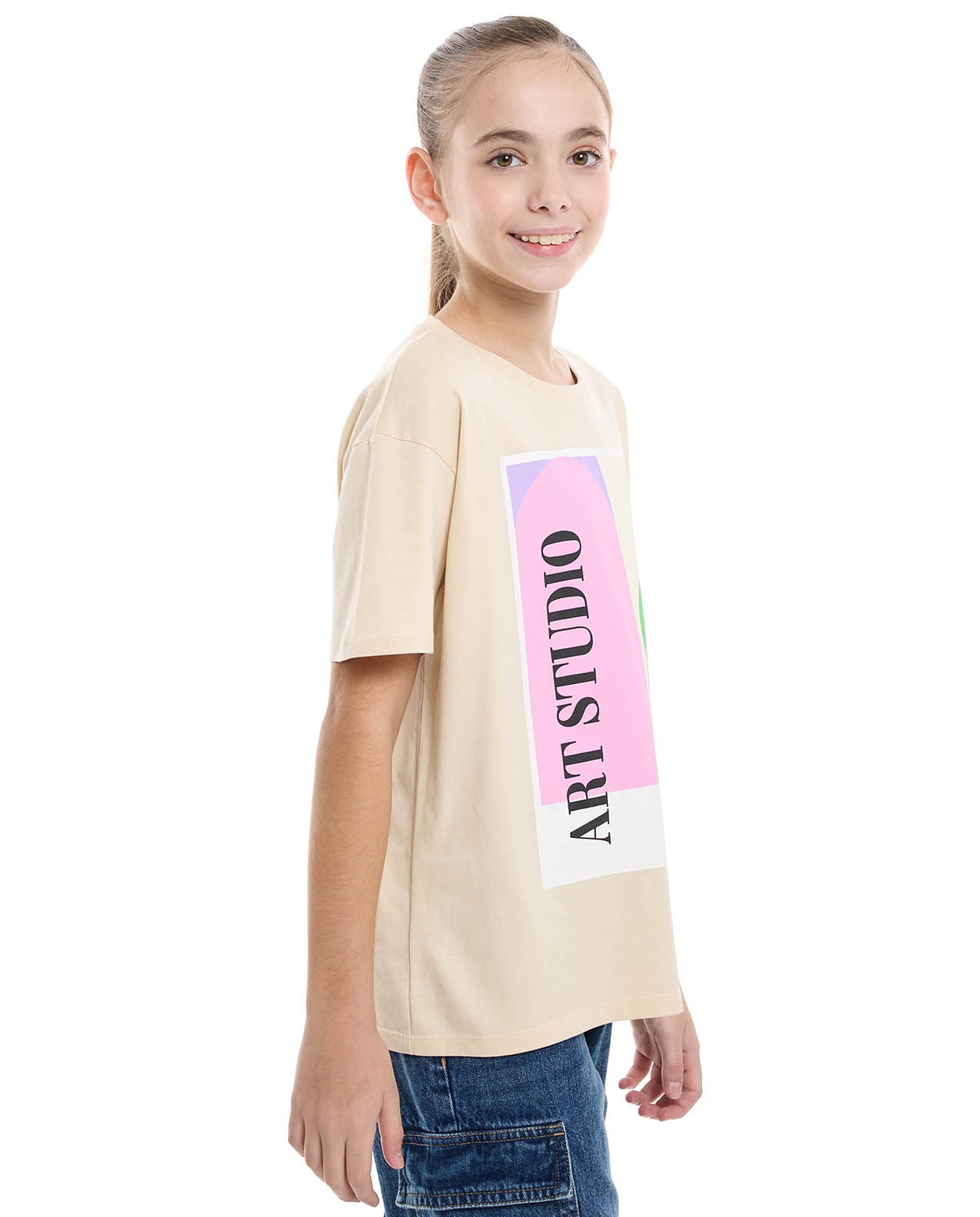 Printed T-Shirt with Crew Neck and Short Sleeves