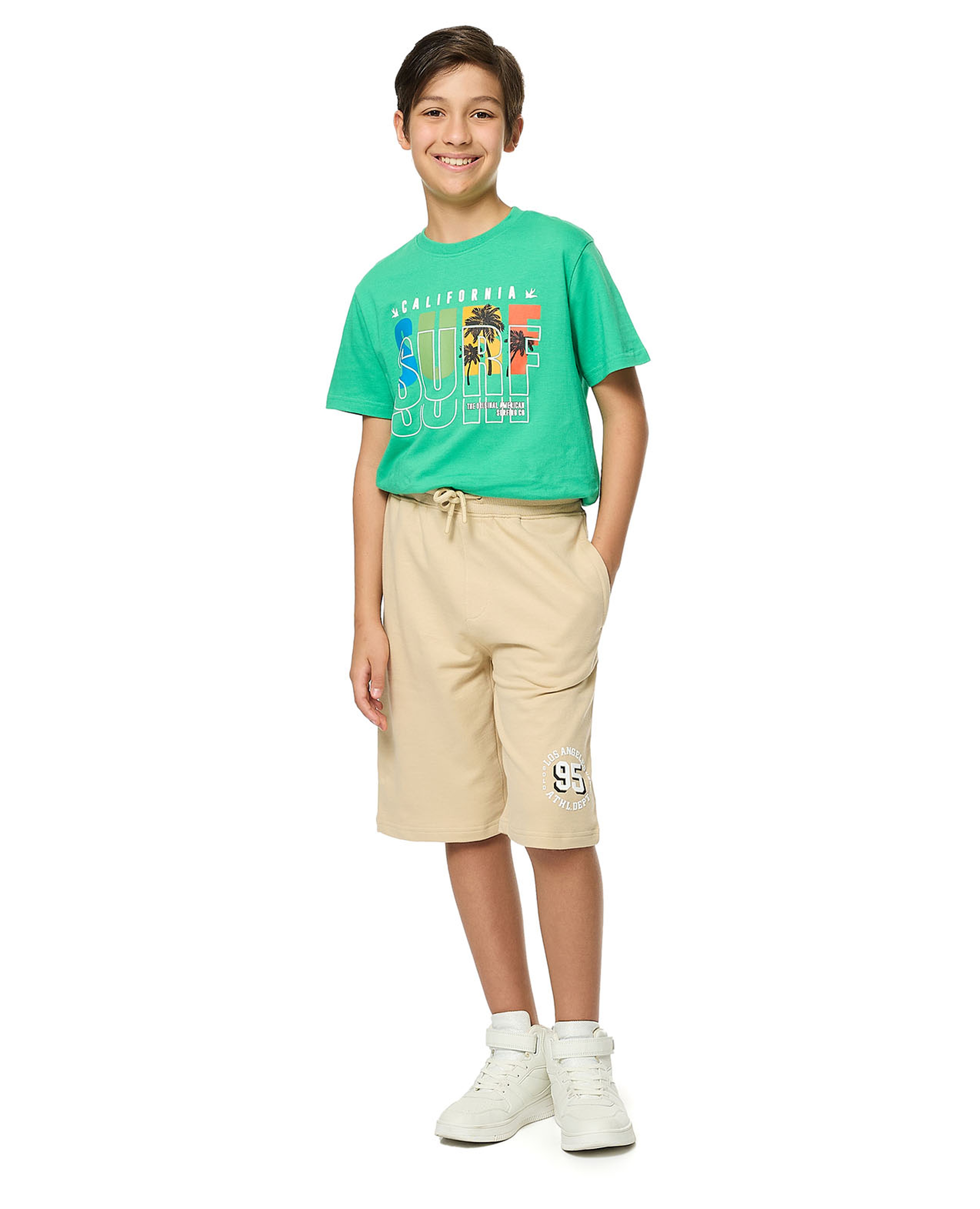 Printed Bermuda Shorts with Drawstring Waist