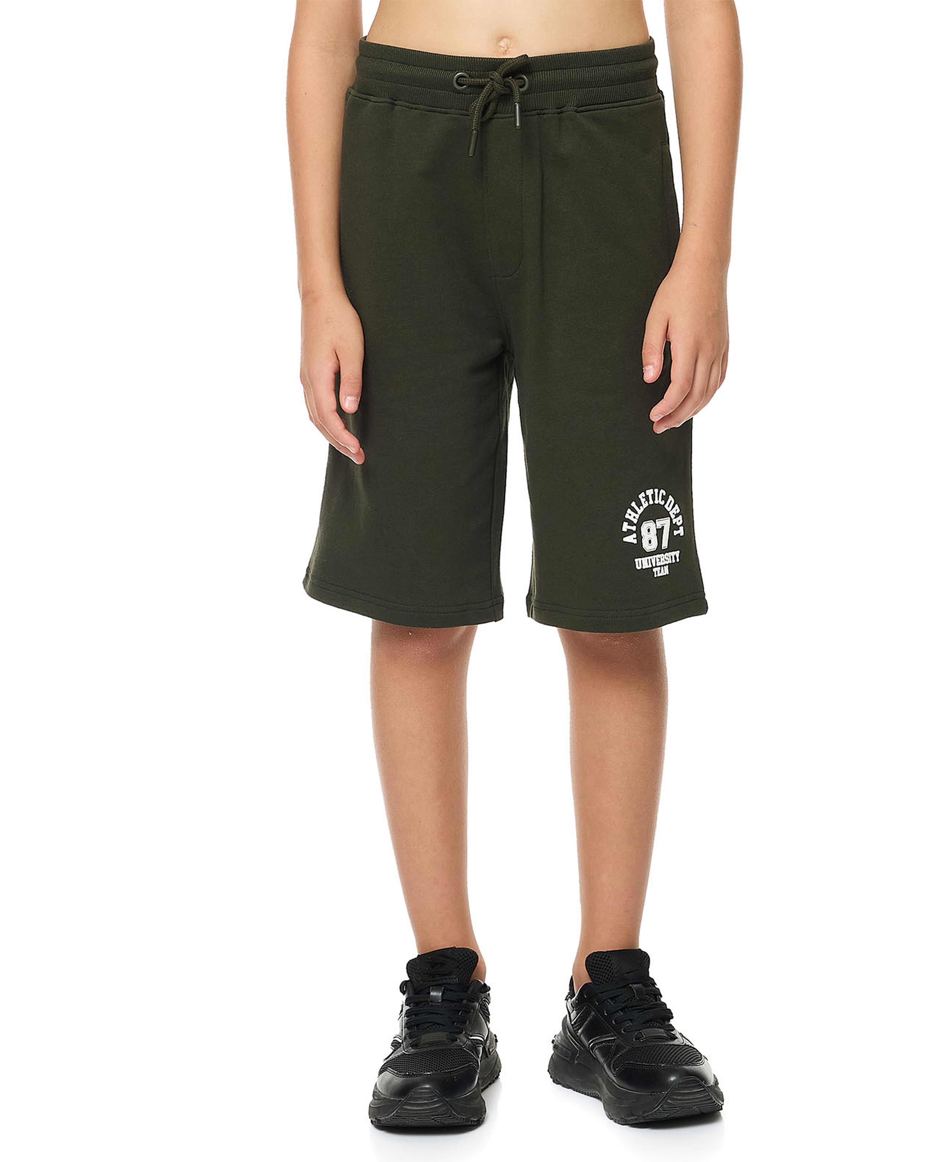 Printed Bermuda Shorts with Drawstring Waist