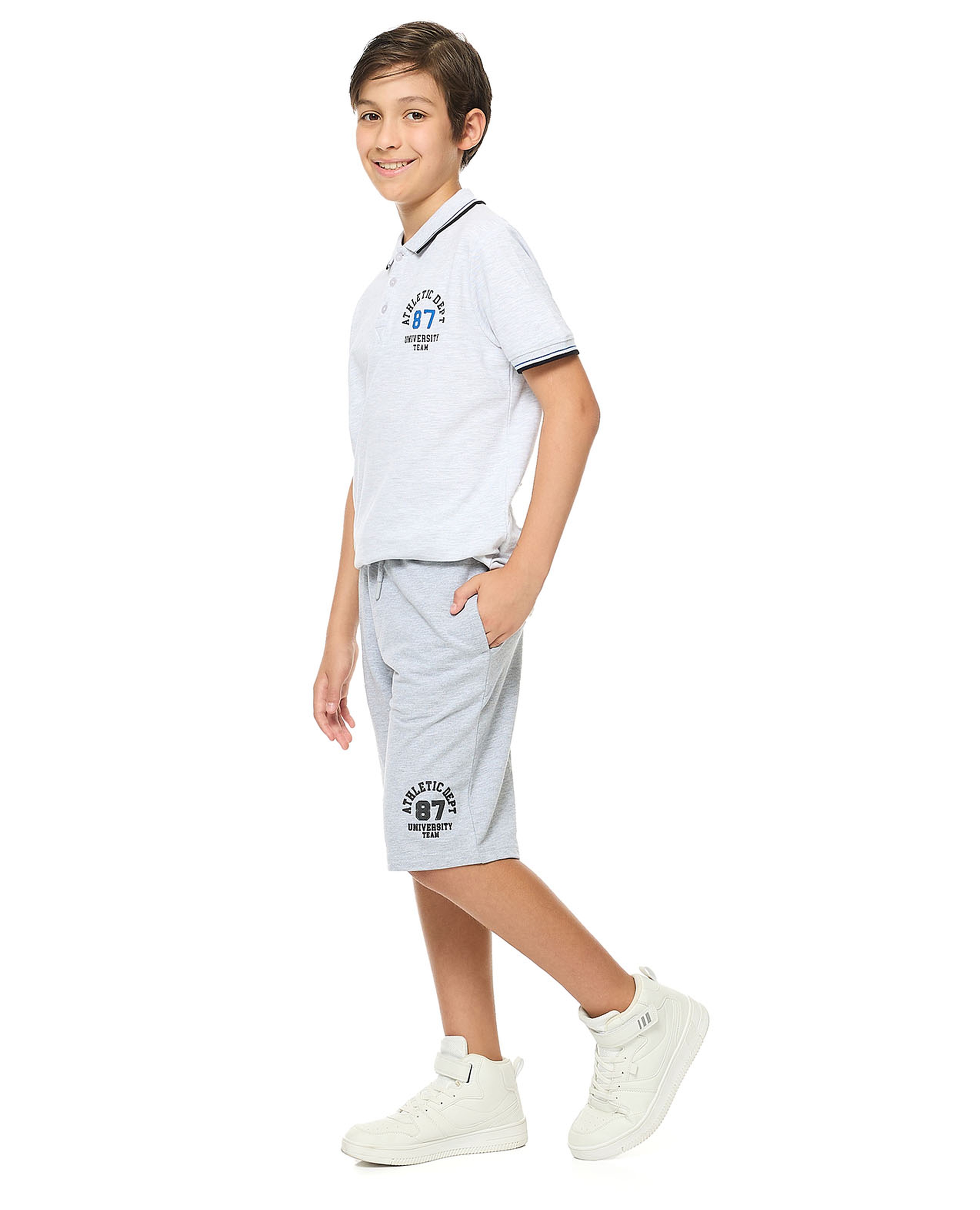 شورت برمودا مطبوع برباط على الخصر