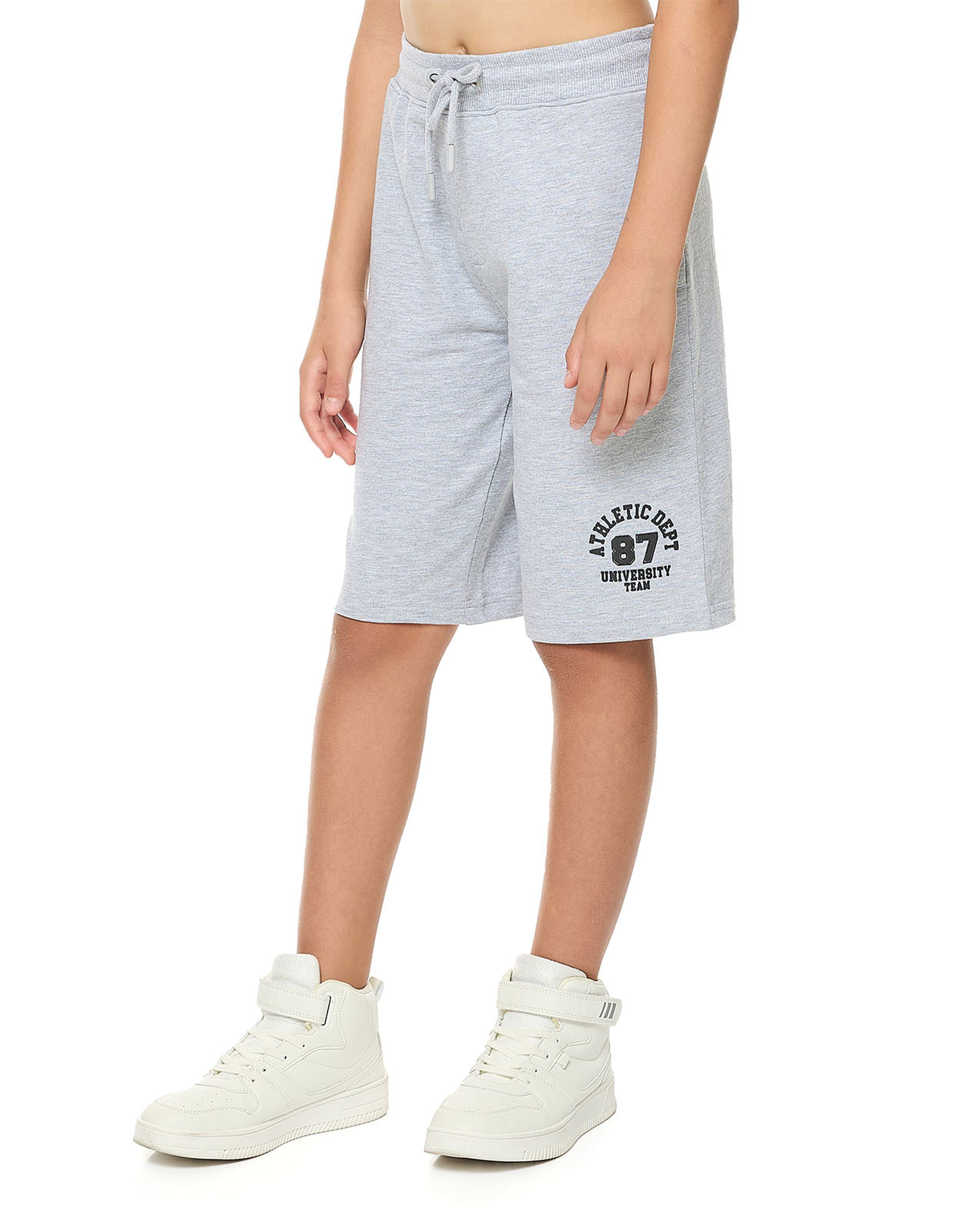 Printed Bermuda Shorts with Drawstring Waist