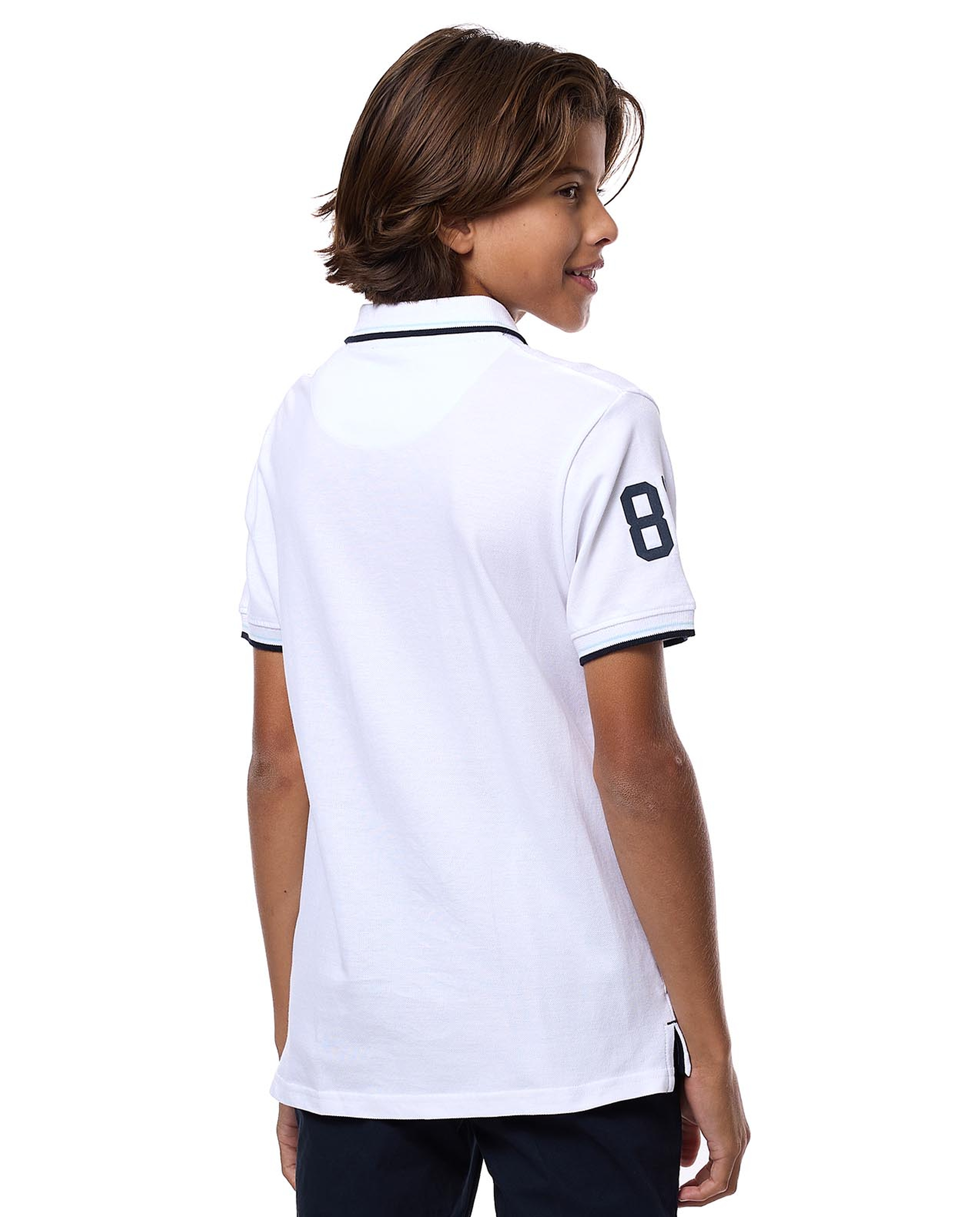 Printed Polo T-Shirt with Short Sleeves