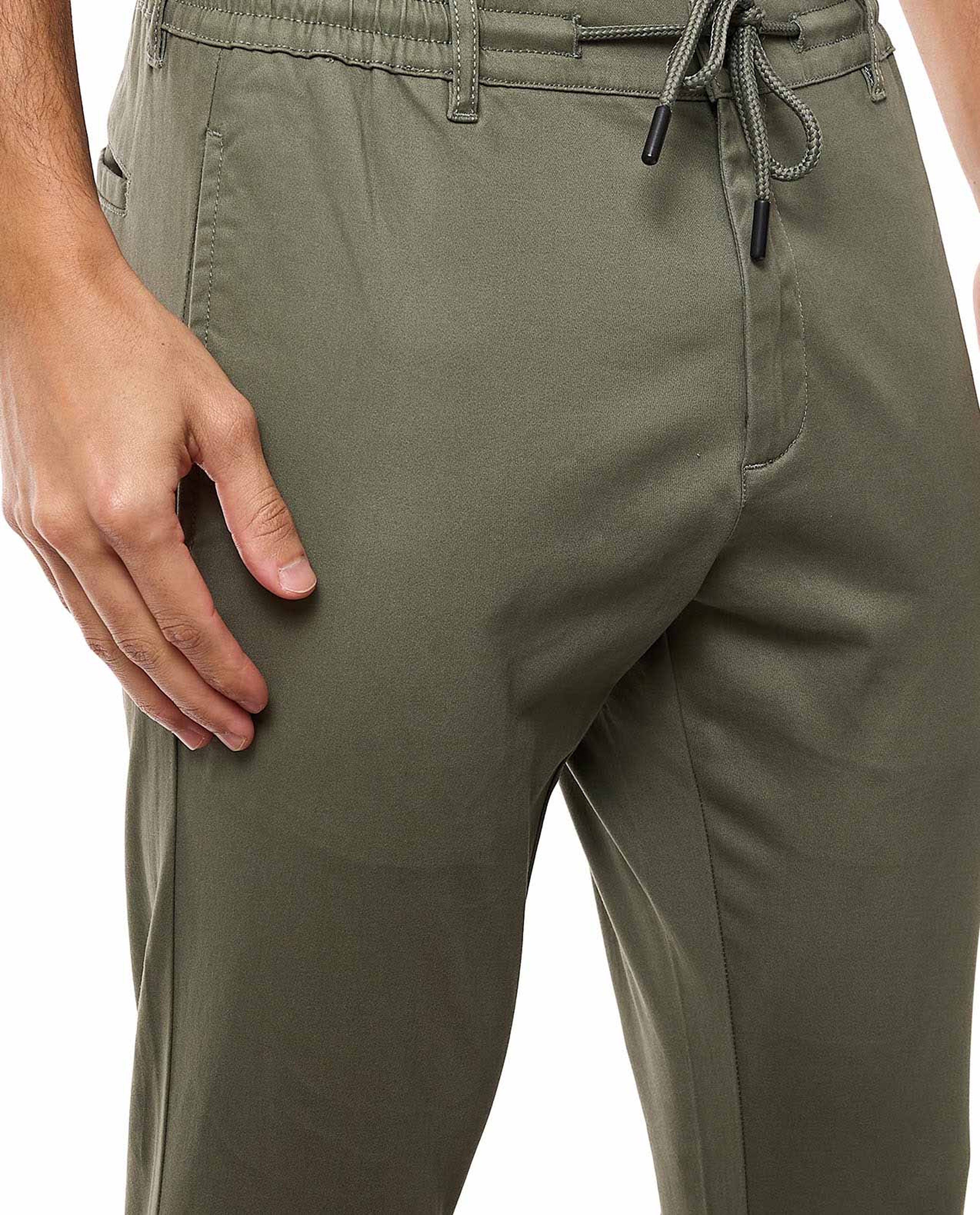 Solid Jogger Pants with Drawstring Waist