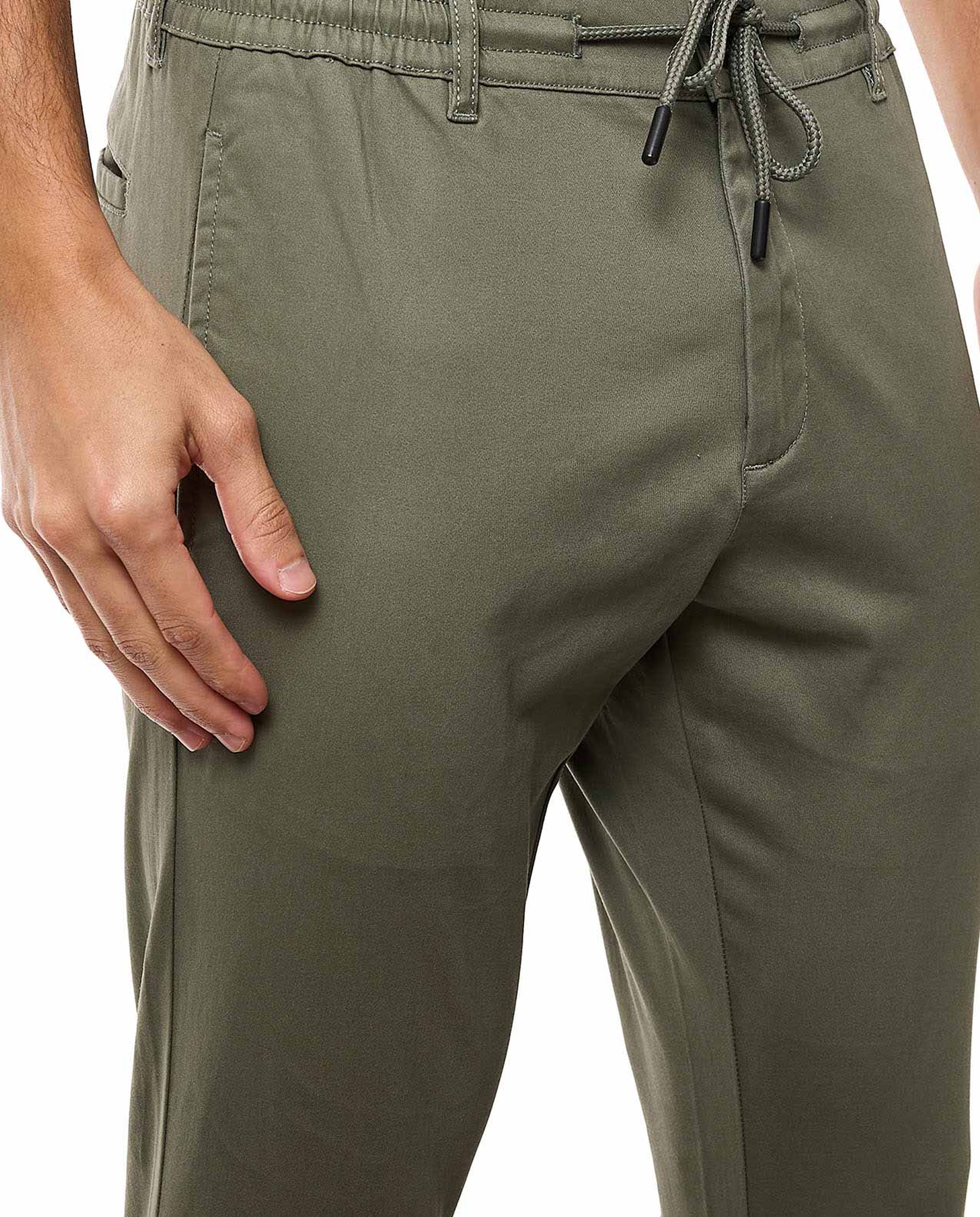 Solid Jogger Pants with Drawstring Waist