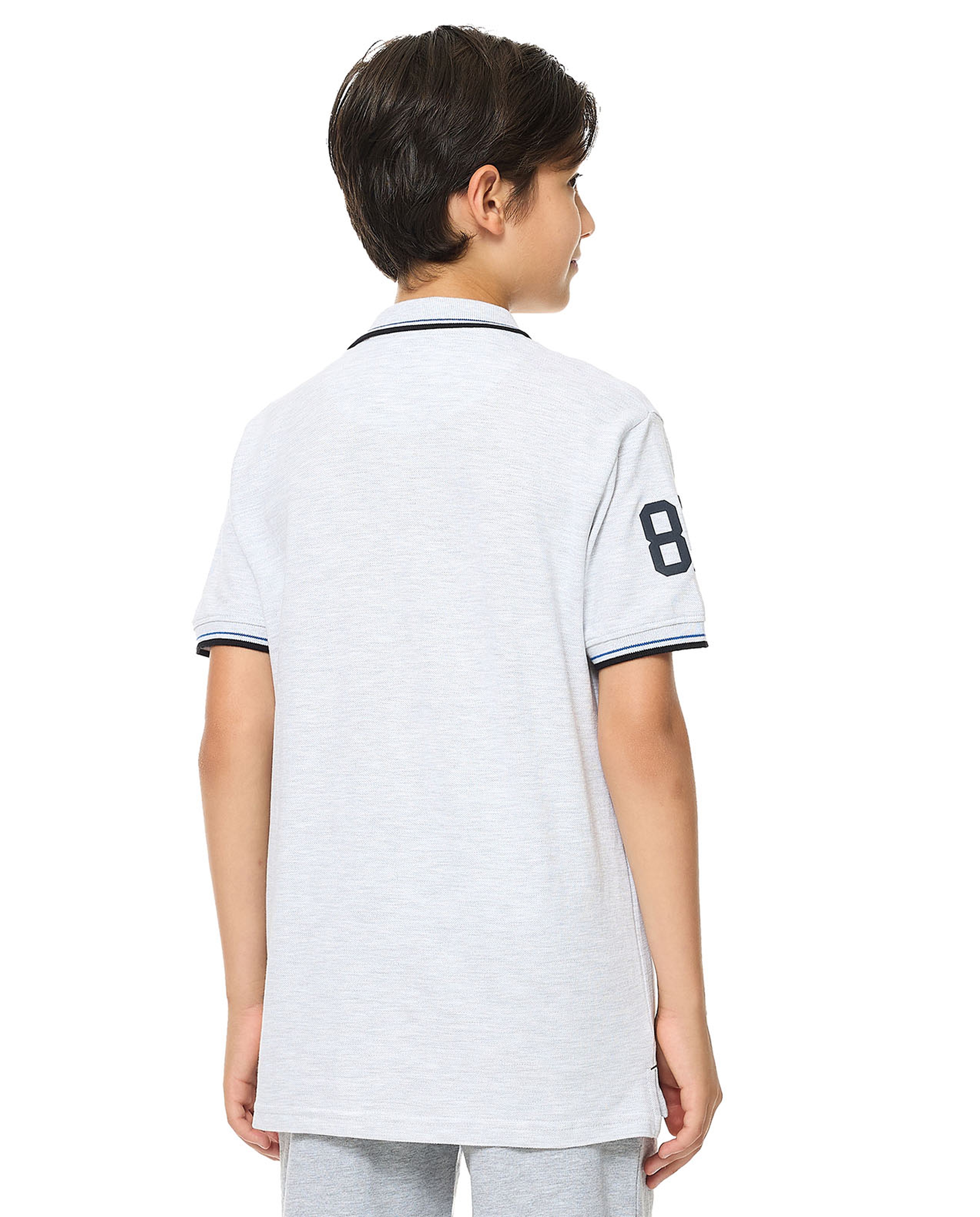 Printed Polo T-Shirt with Short Sleeves