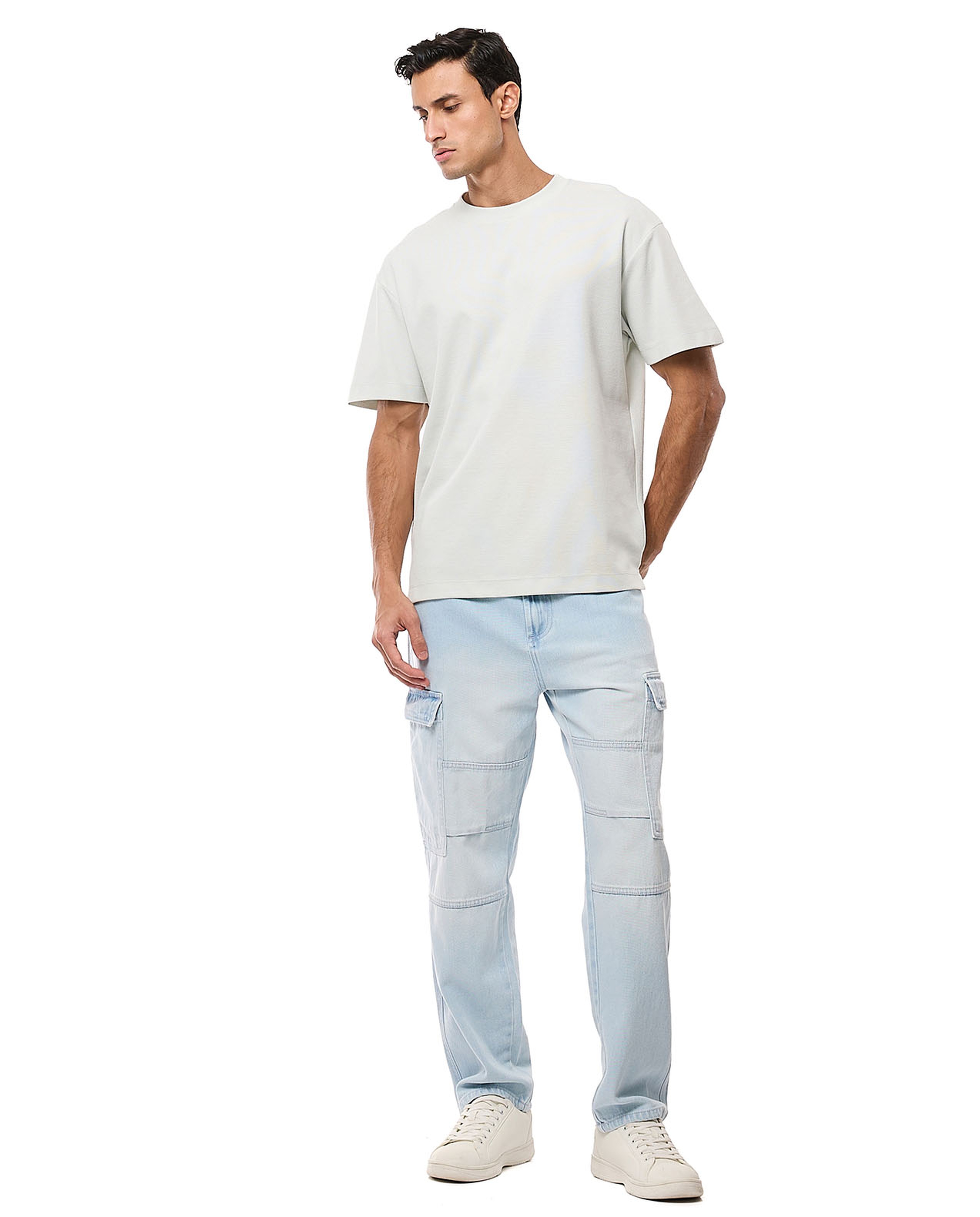 Solid T-Shirt with Crew Neck and Short Sleeves