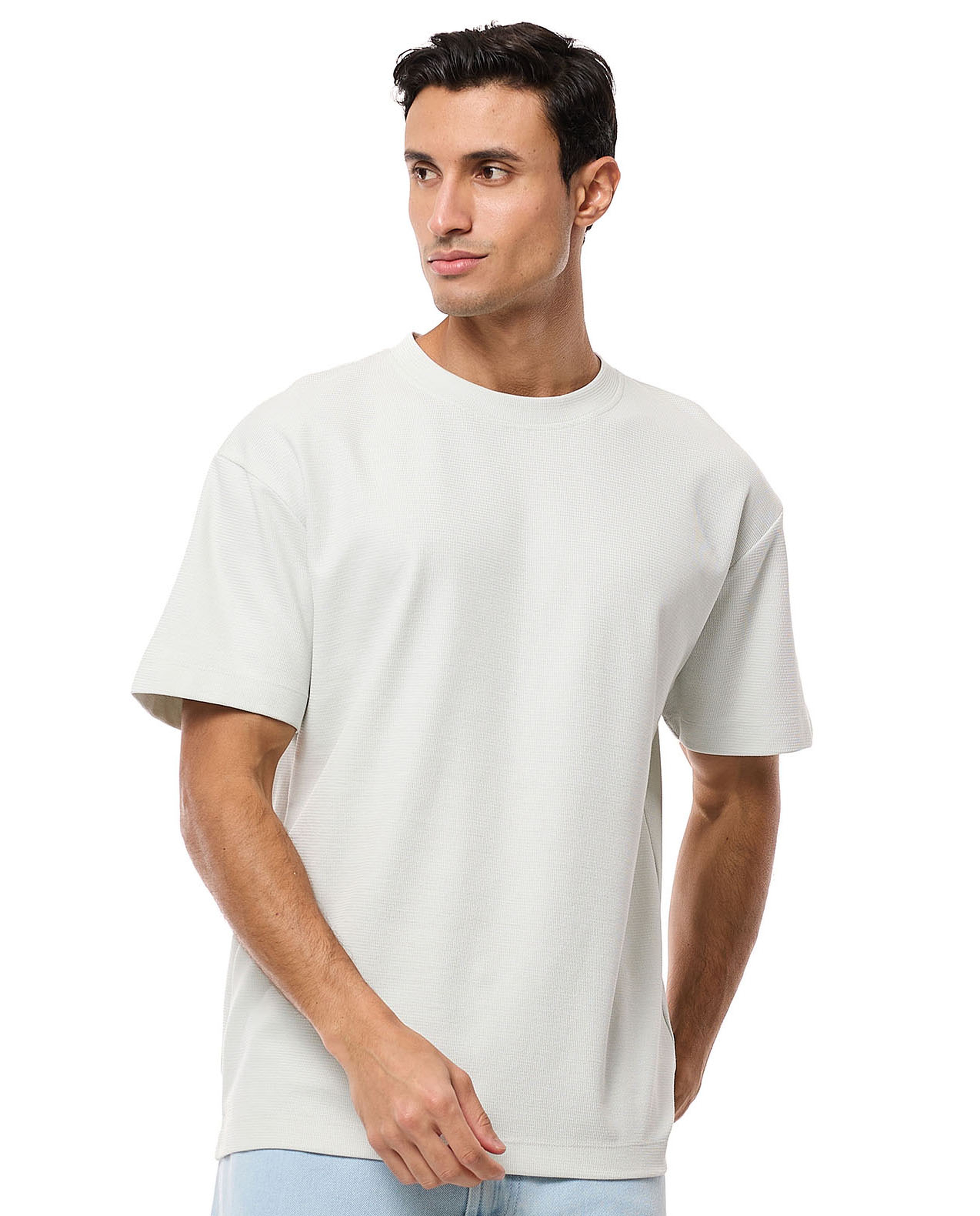 Solid T-Shirt with Crew Neck and Short Sleeves