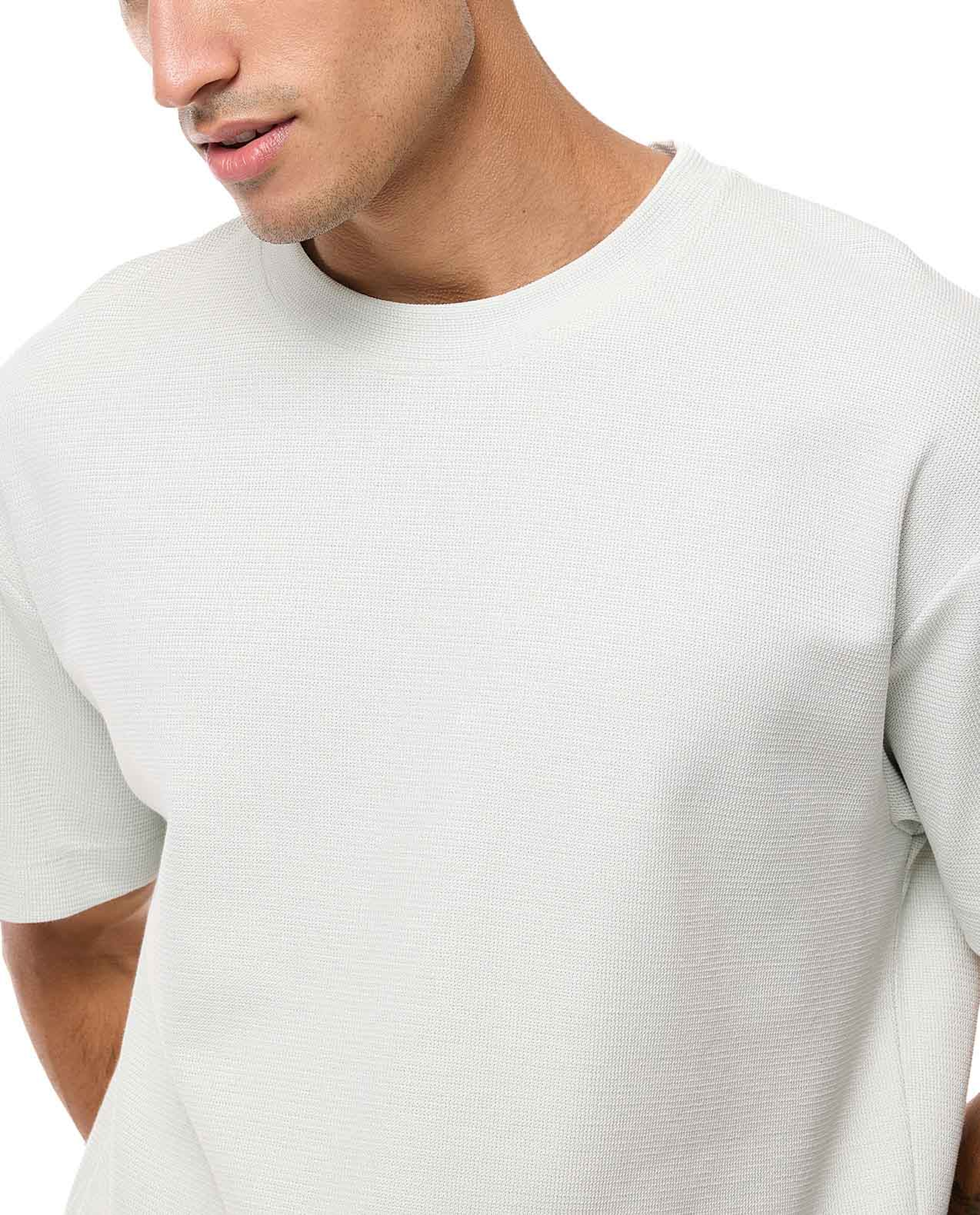 Solid T-Shirt with Crew Neck and Short Sleeves
