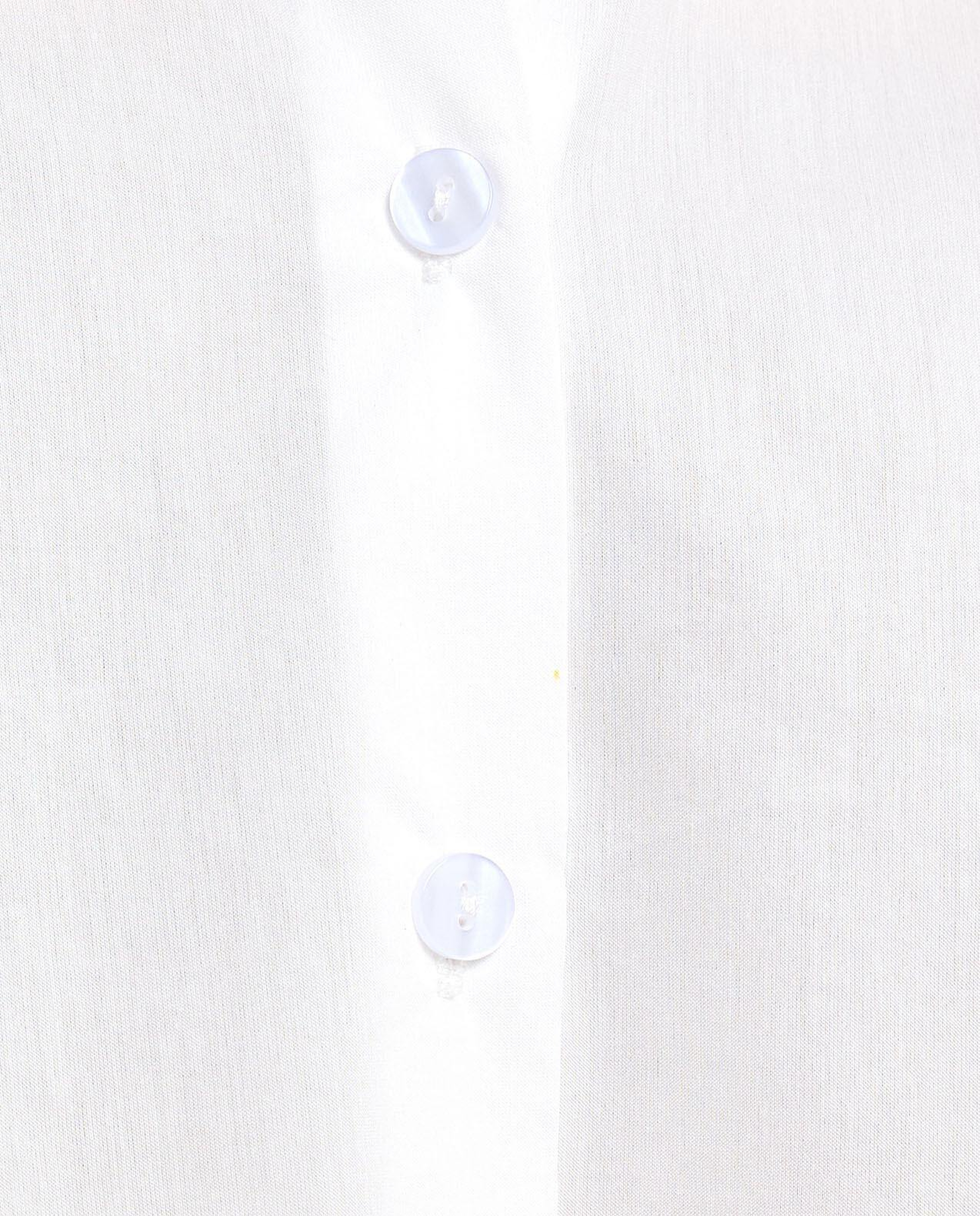 Solid Shirt with Spread Collar and Long Sleeves