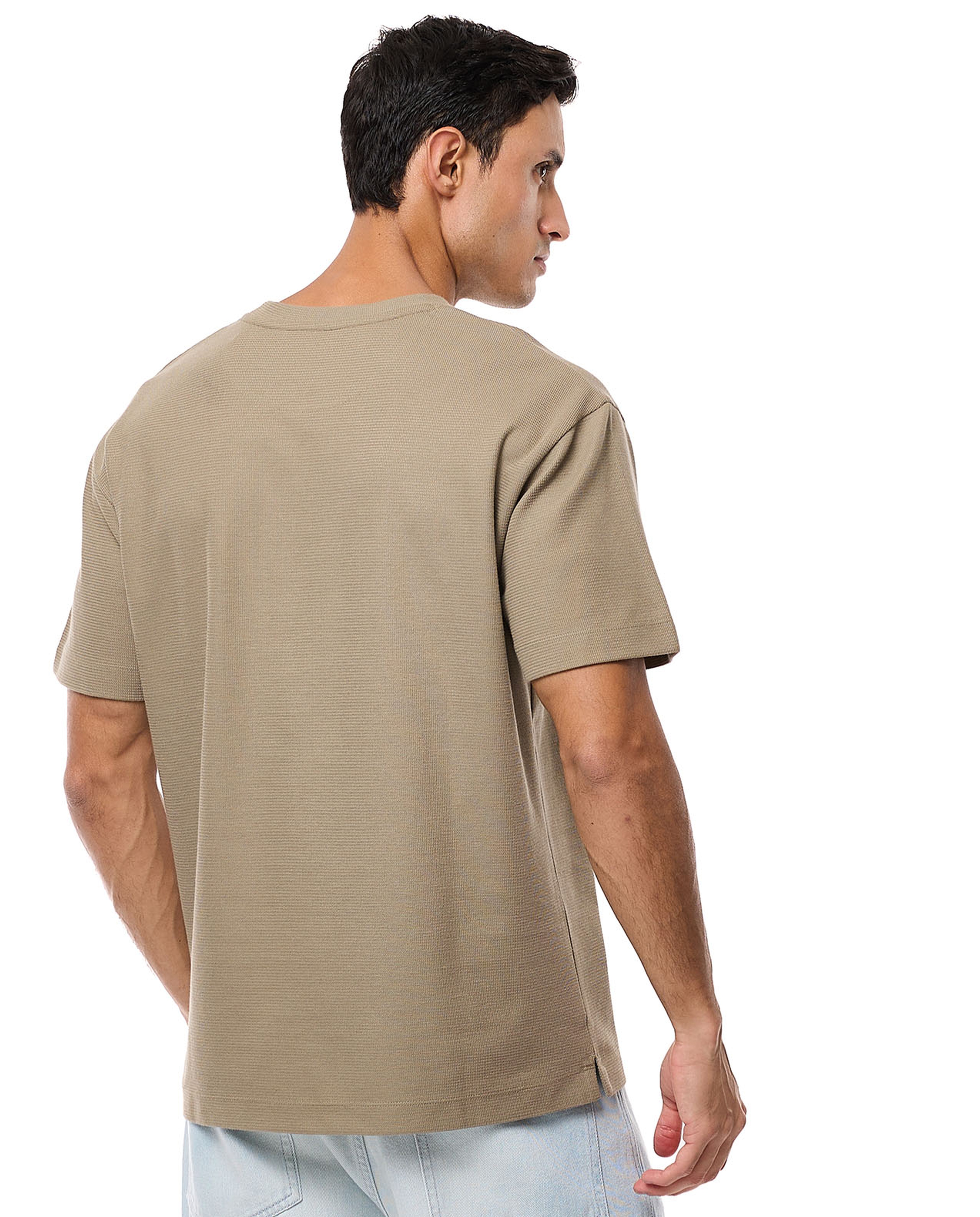 Solid T-Shirt with Crew Neck and Short Sleeves
