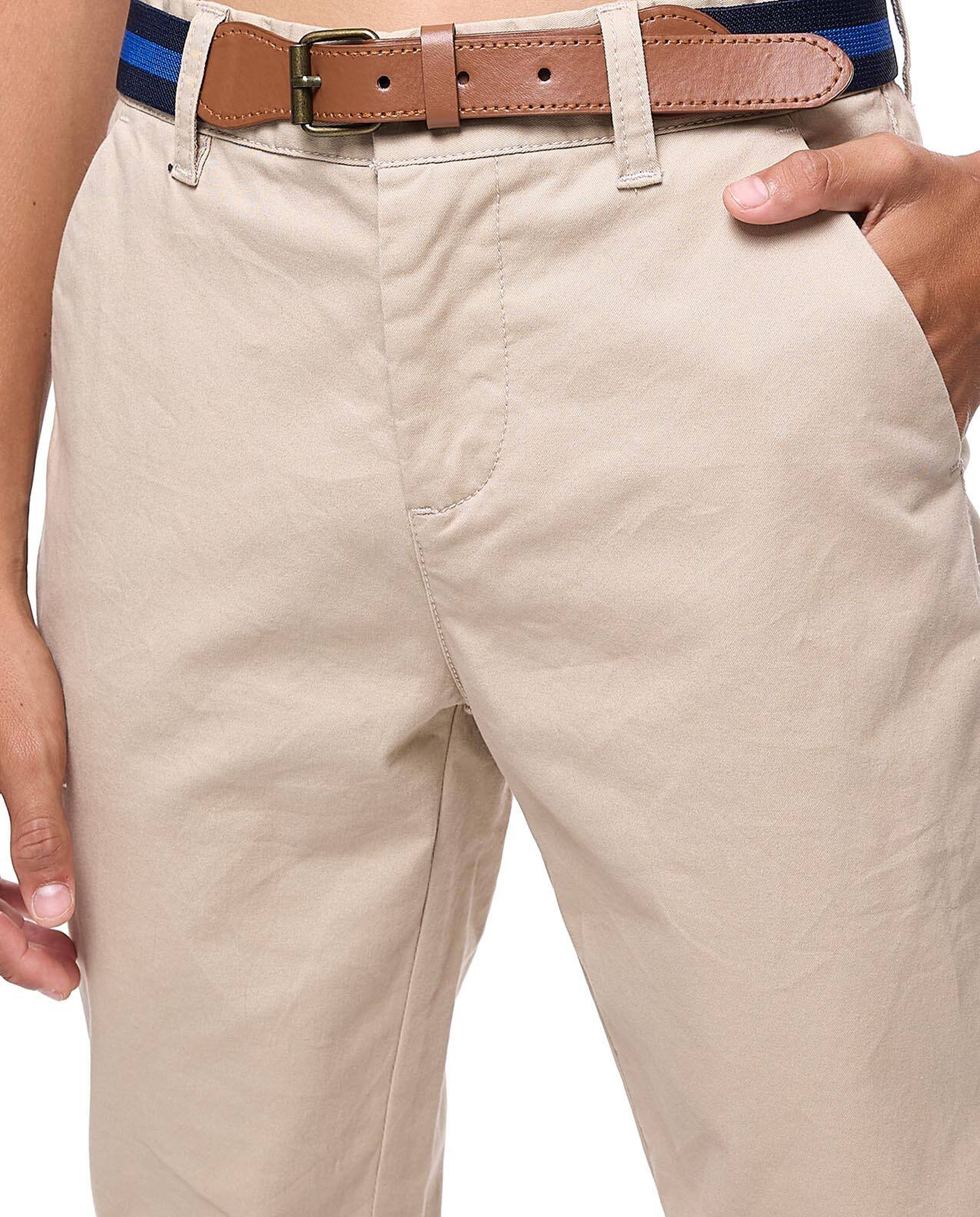 Solid Slim Fit Chinos