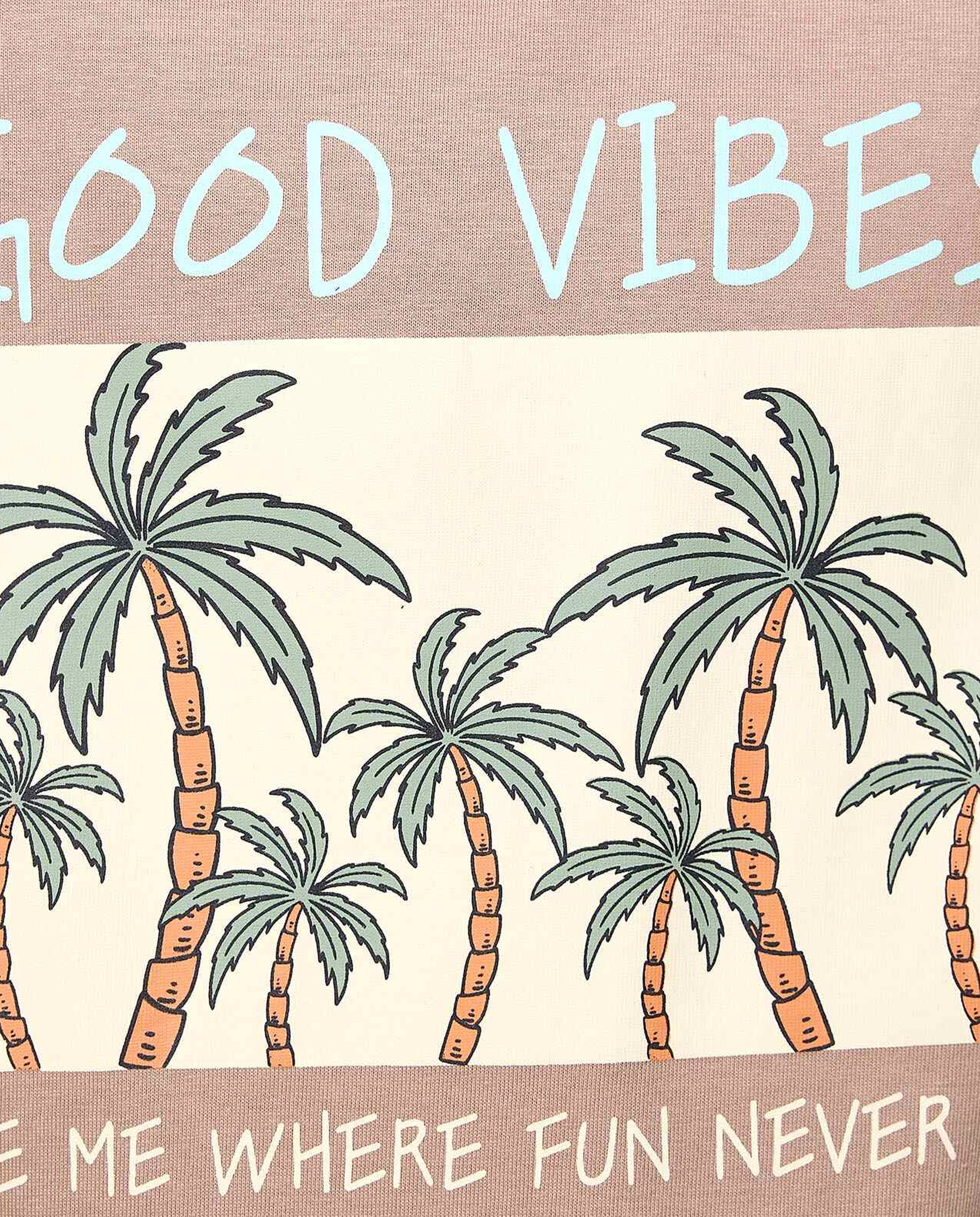 Printed T-Shirt with Crew Neck and Short Sleeves