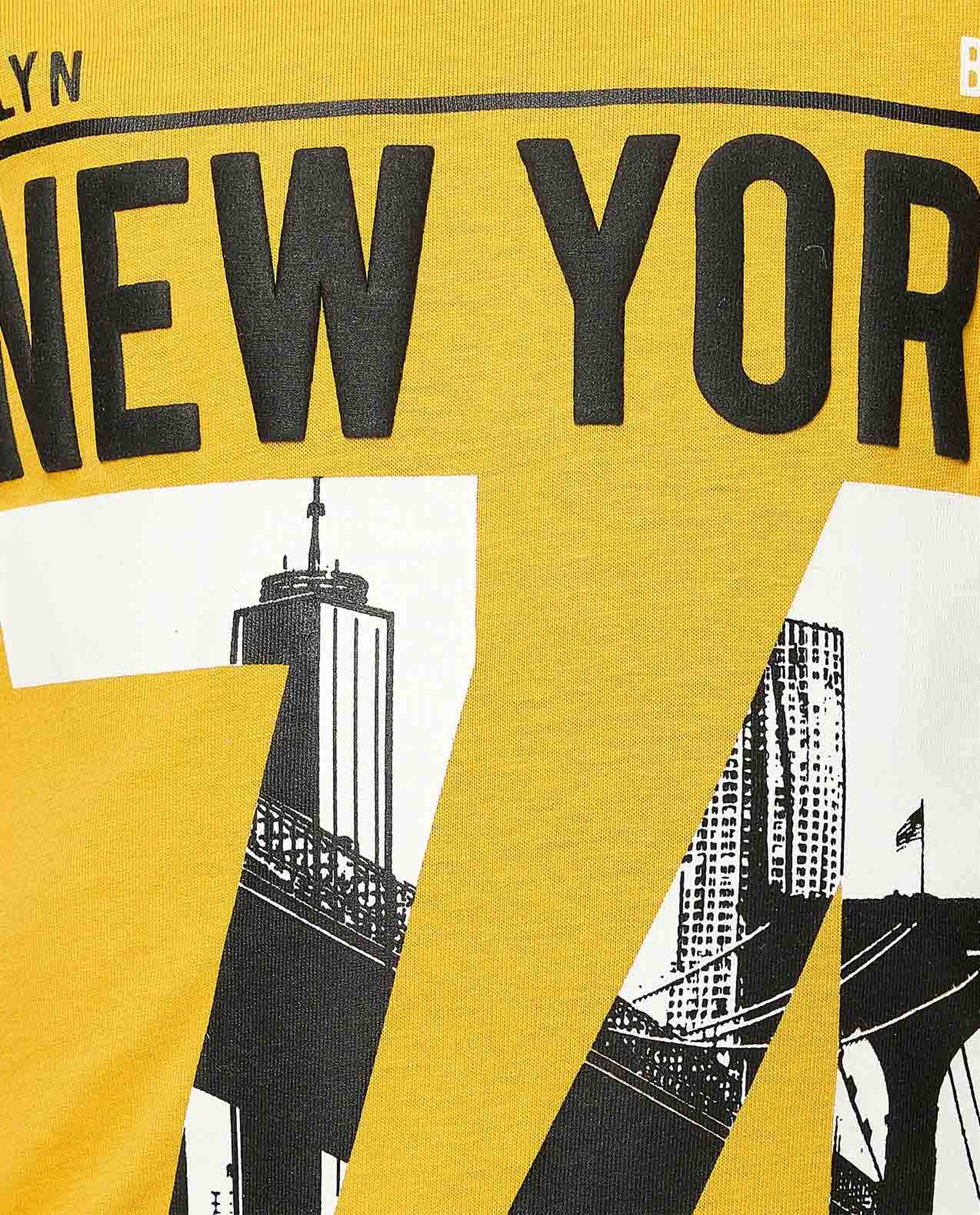 Printed T-Shirt with Crew Neck and Short Sleeves