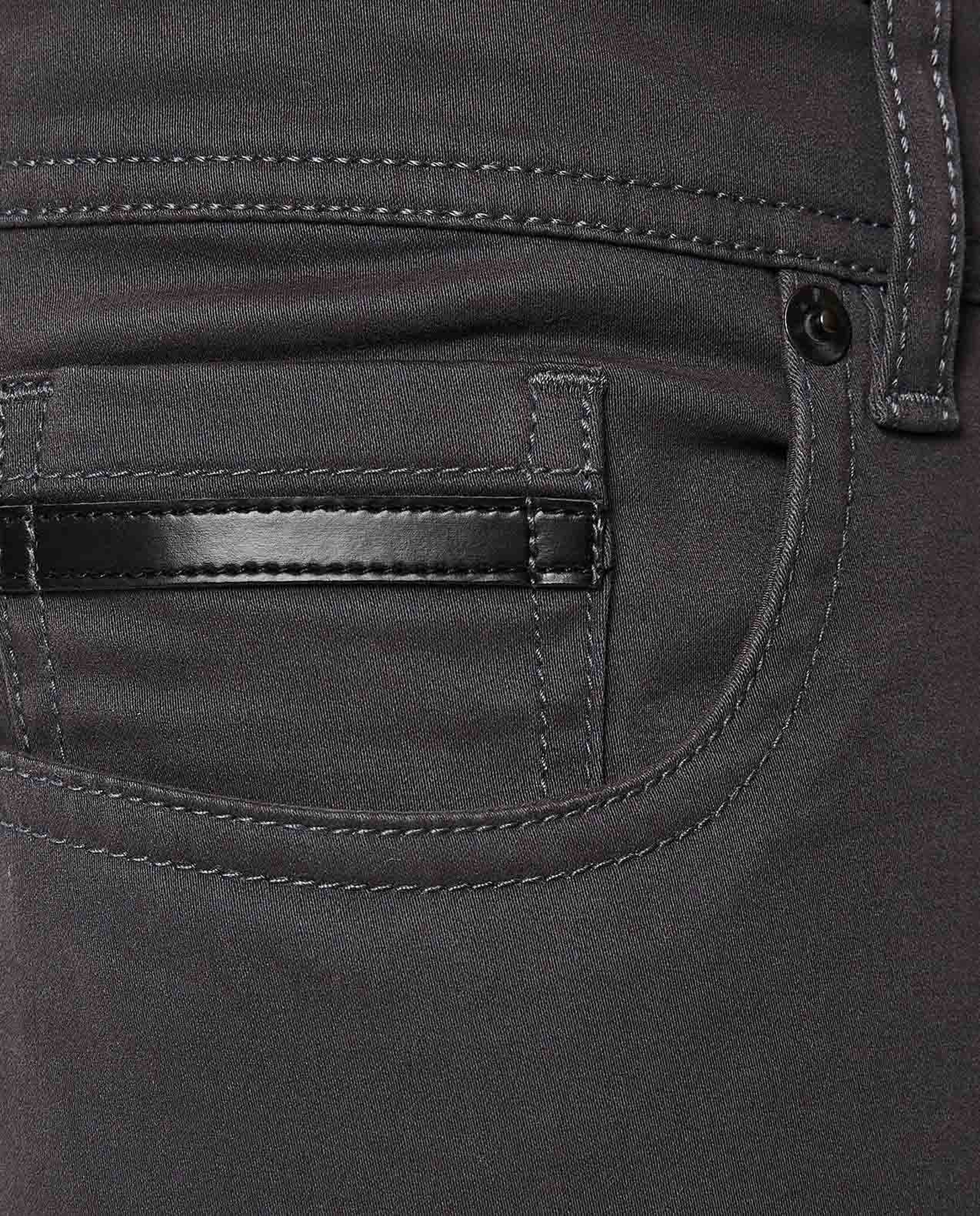 Solid Slim Fit Trousers with Button Closure