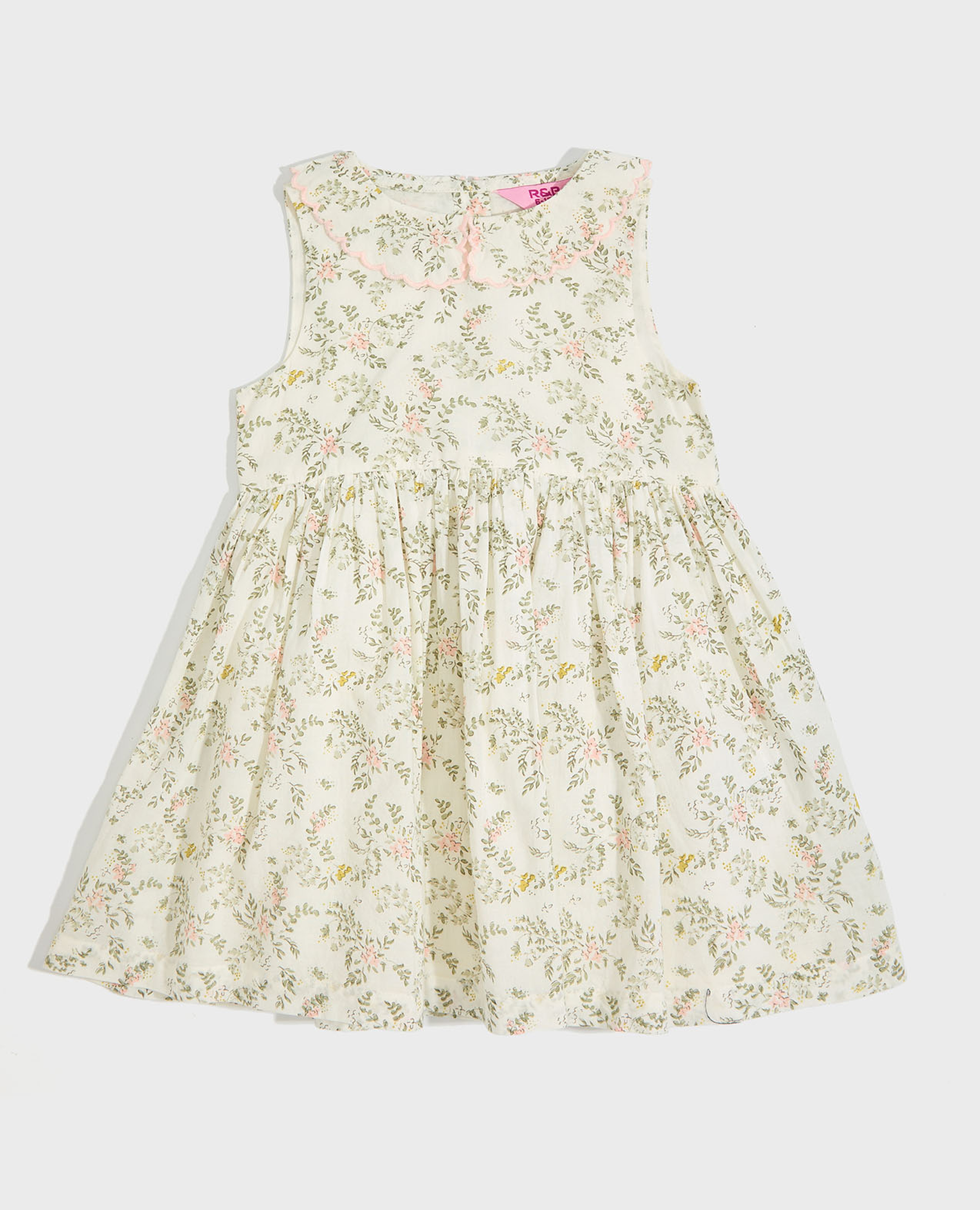 فستان بدون أكمام بطبعة الورود