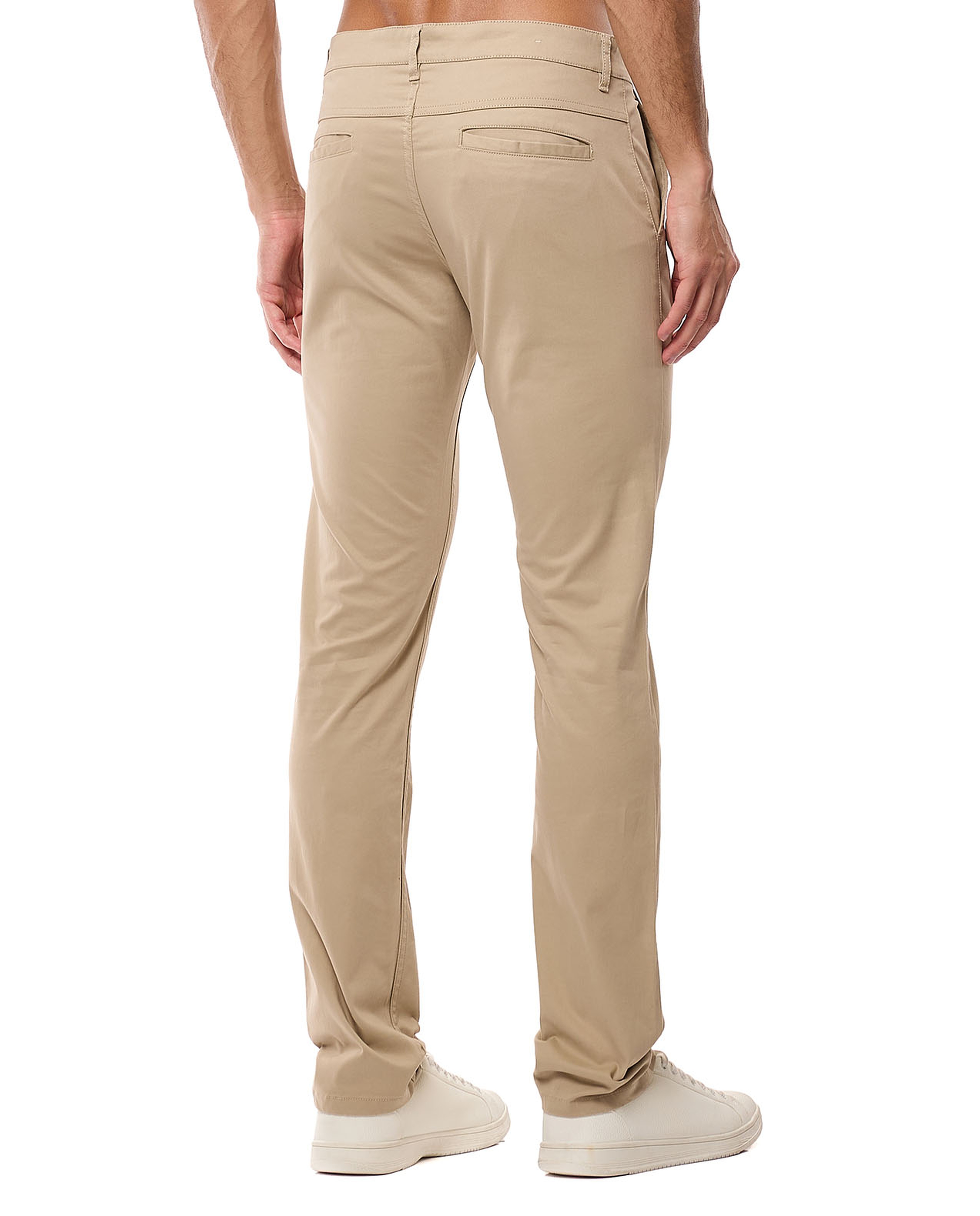 Solid Slim Fit Trousers with Button Closure
