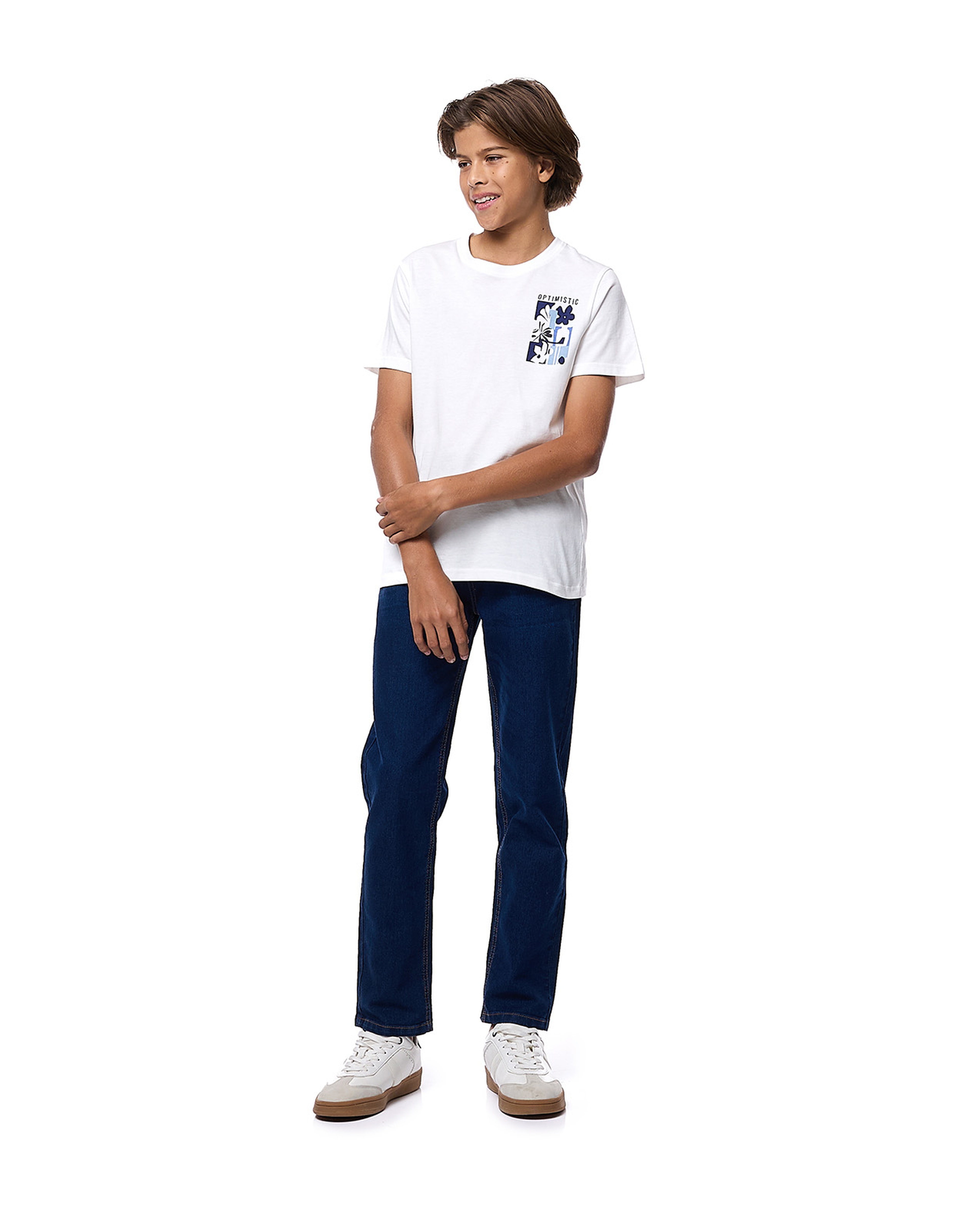 Printed T-Shirt with Crew Neck and Short Sleeves