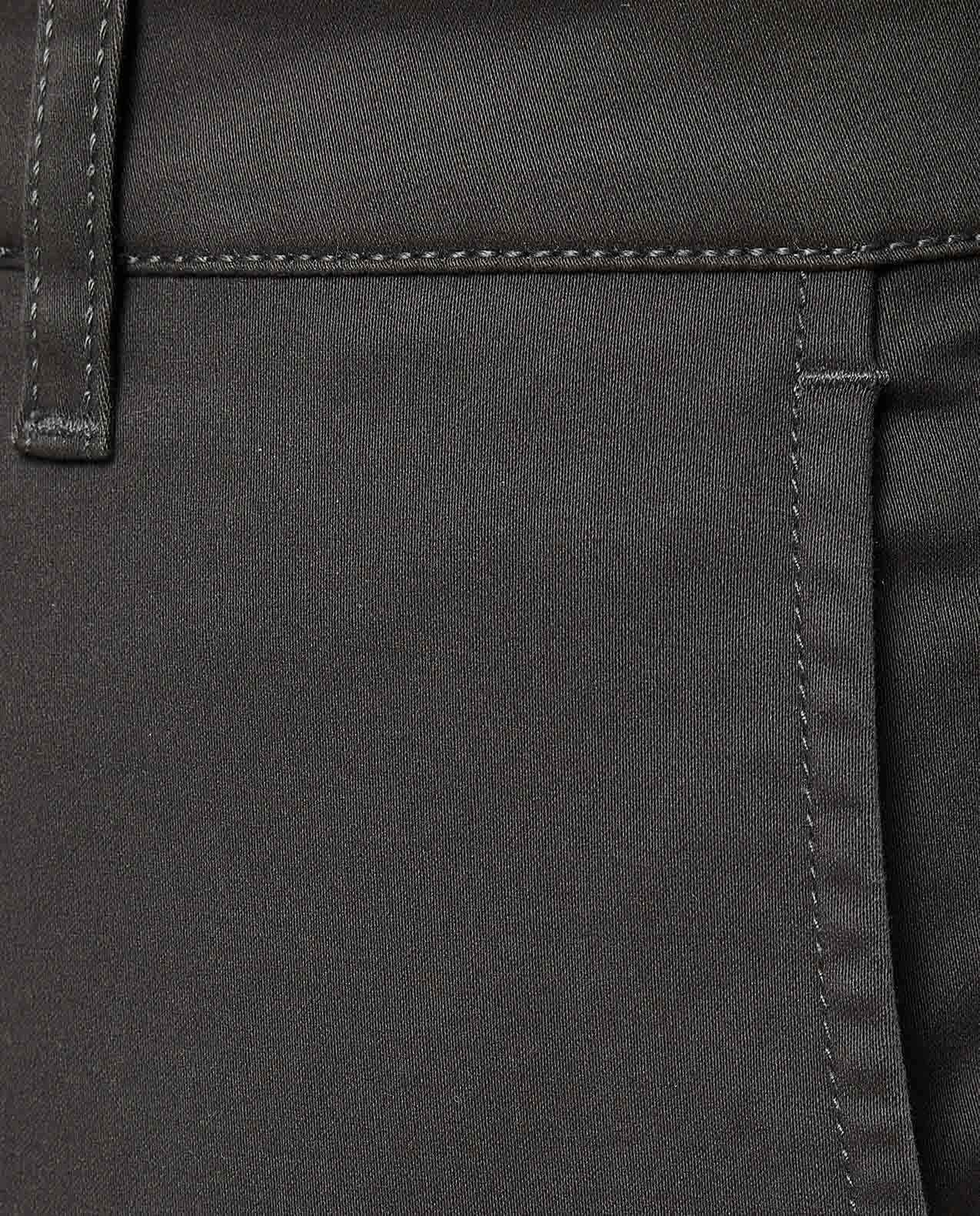 Solid Slim Fit Trousers with Button Closure