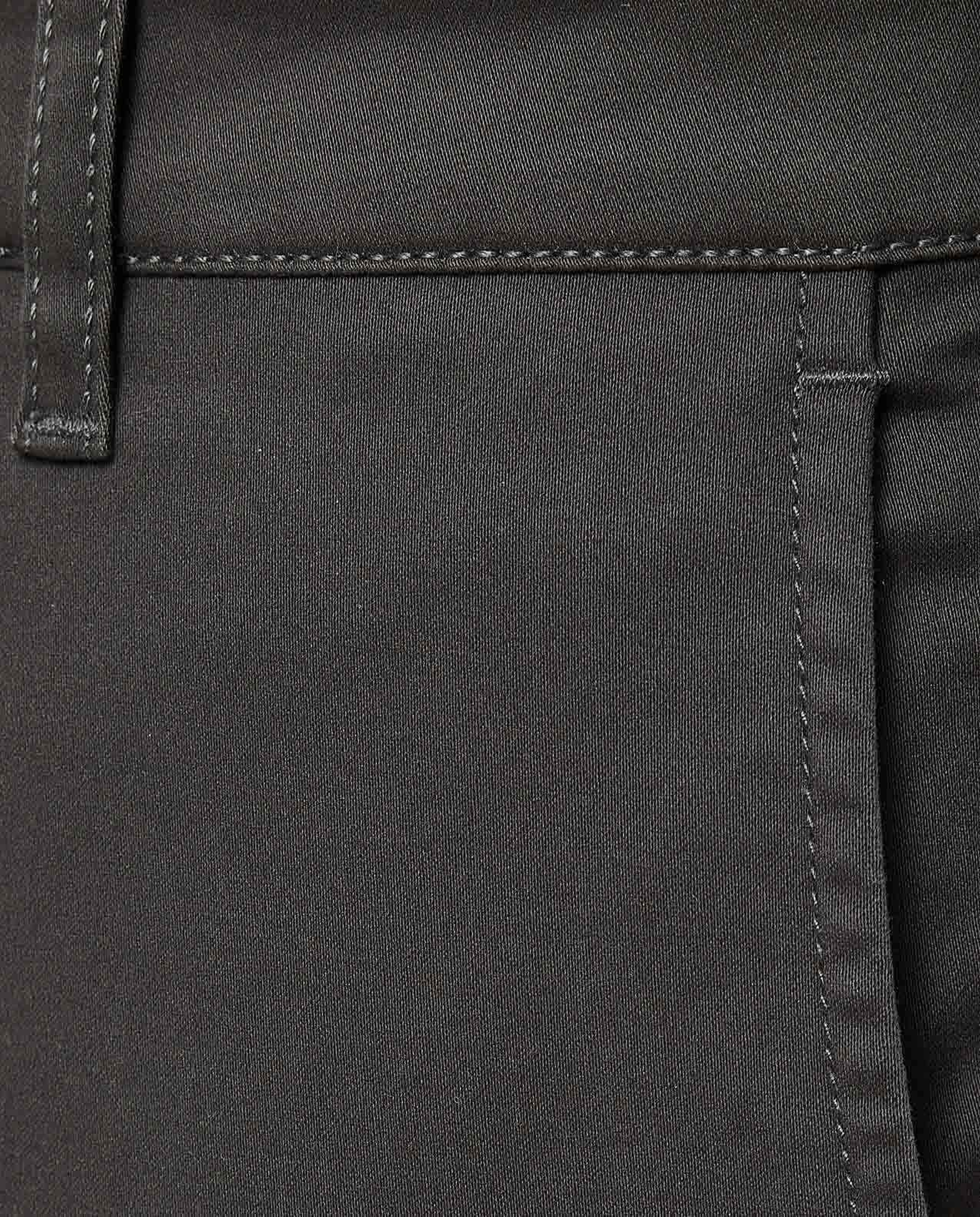 Solid Slim Fit Trousers with Button Closure