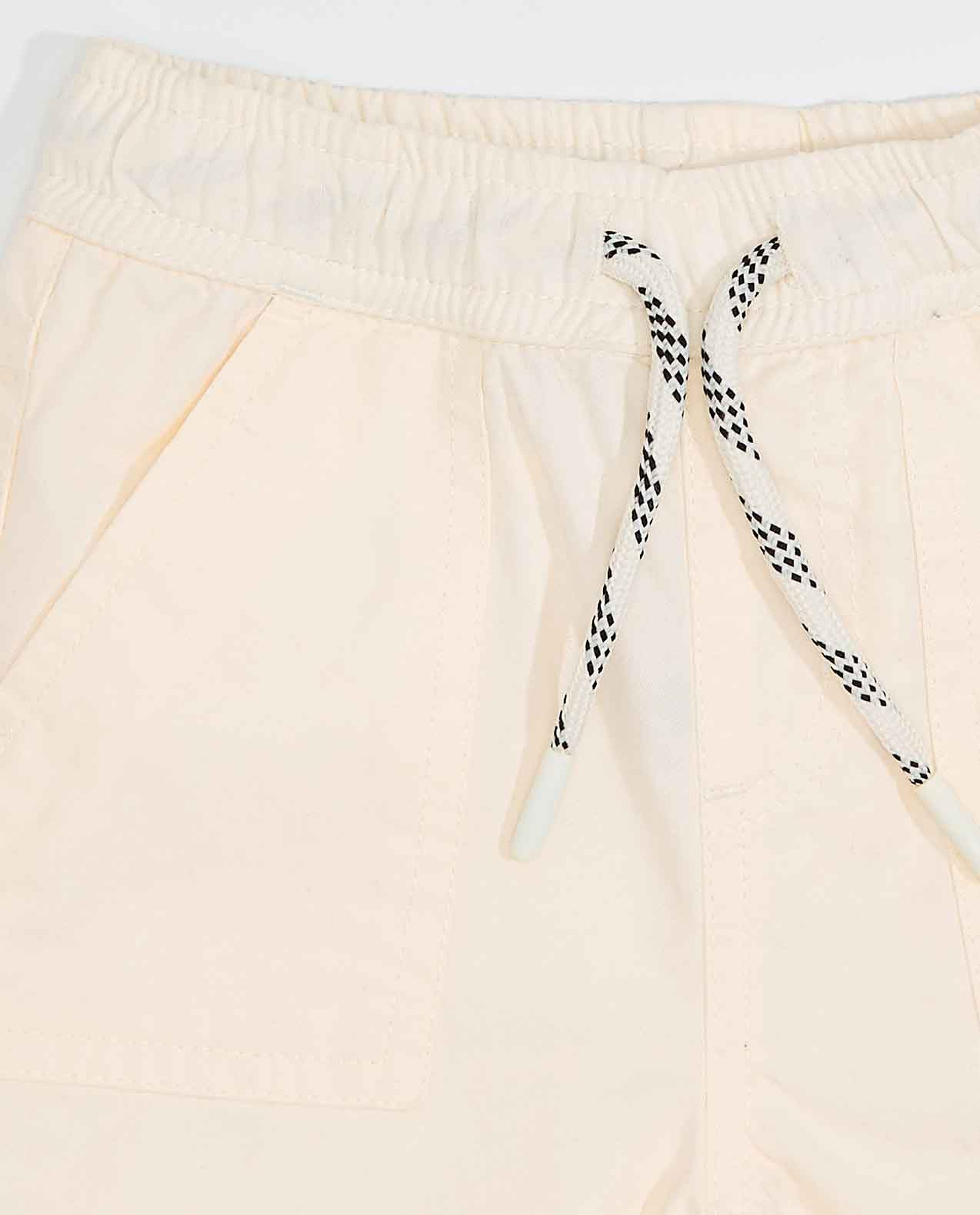 Solid Shorts with Drawstring Waist