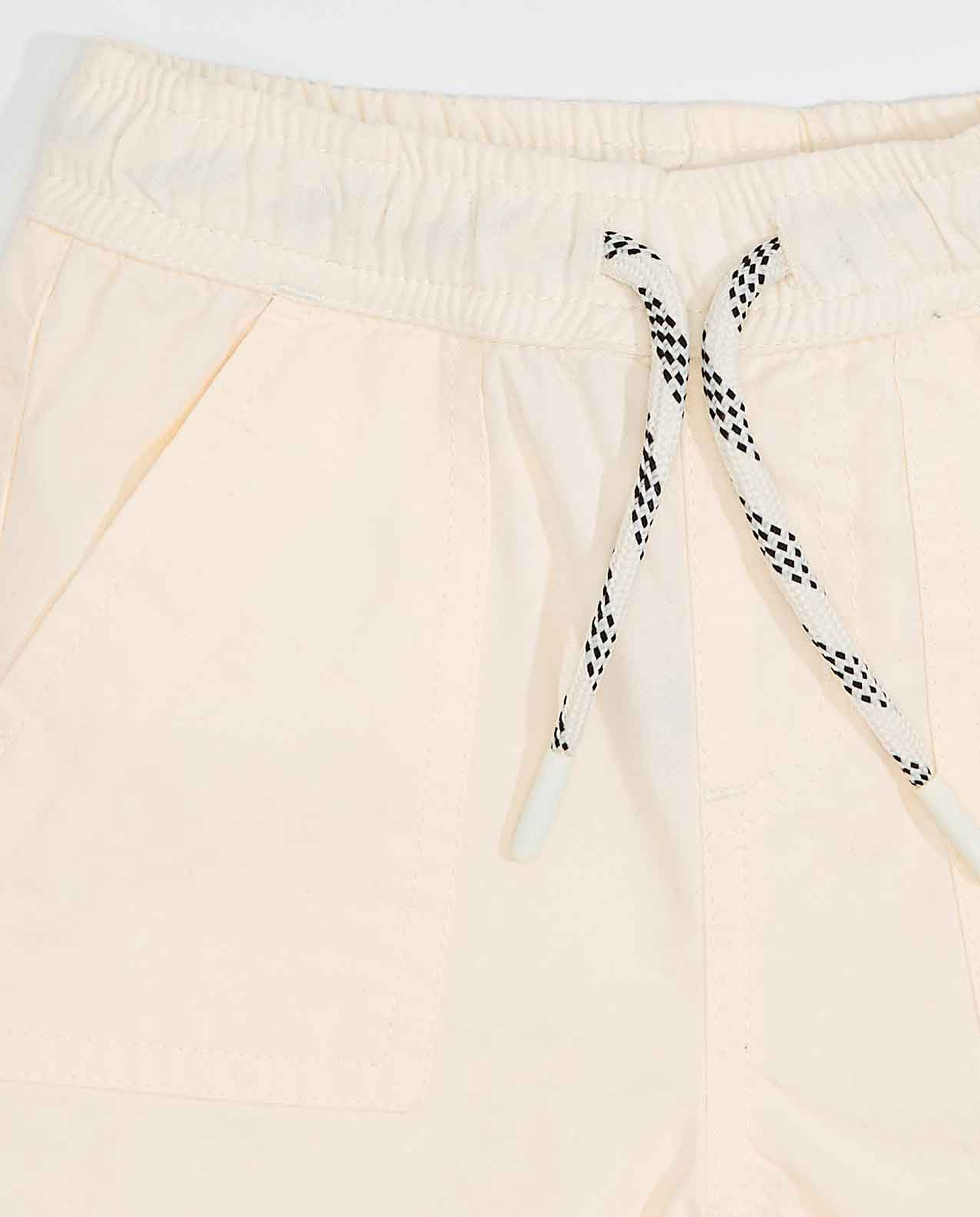 Solid Shorts with Drawstring Waist