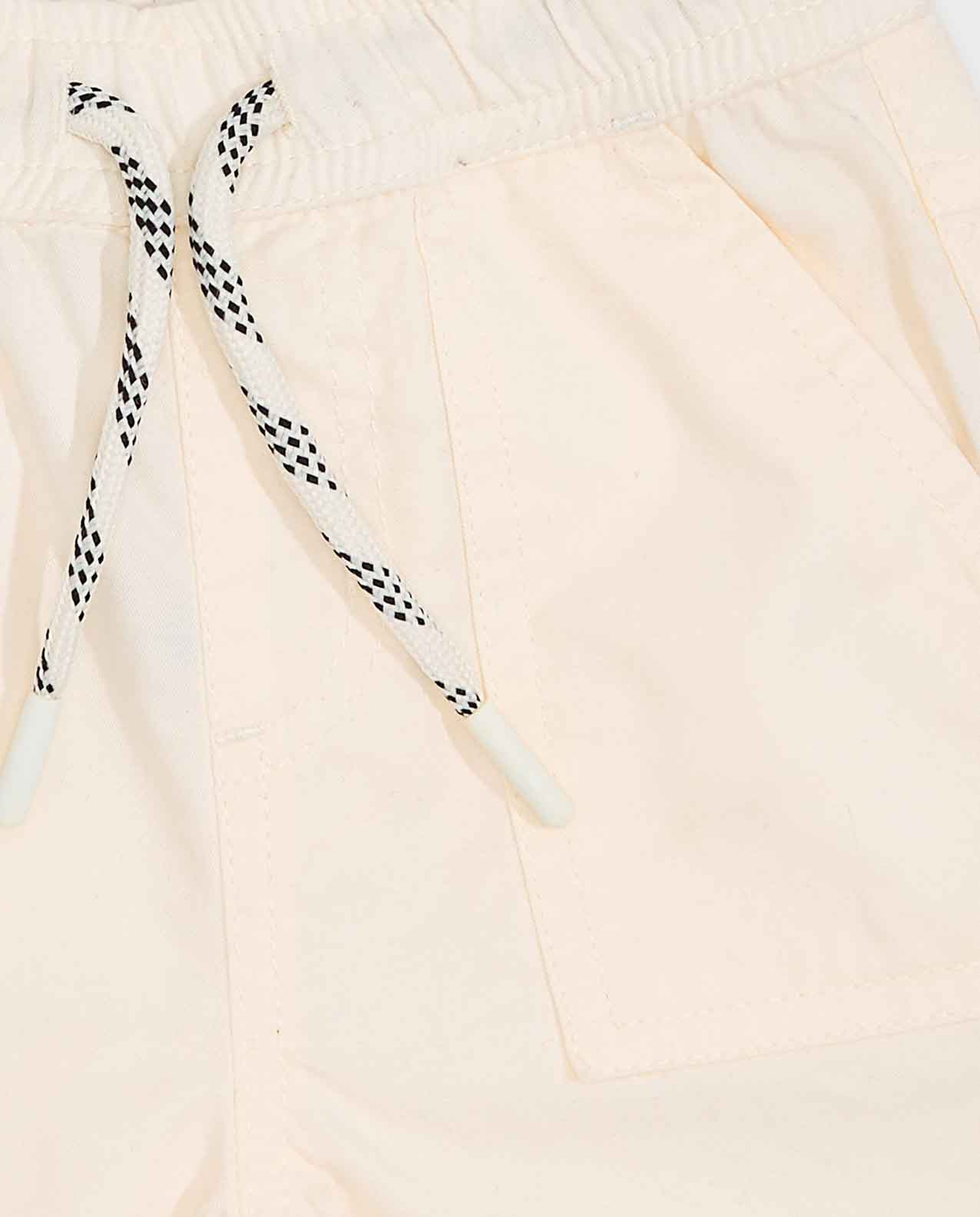 Solid Shorts with Drawstring Waist